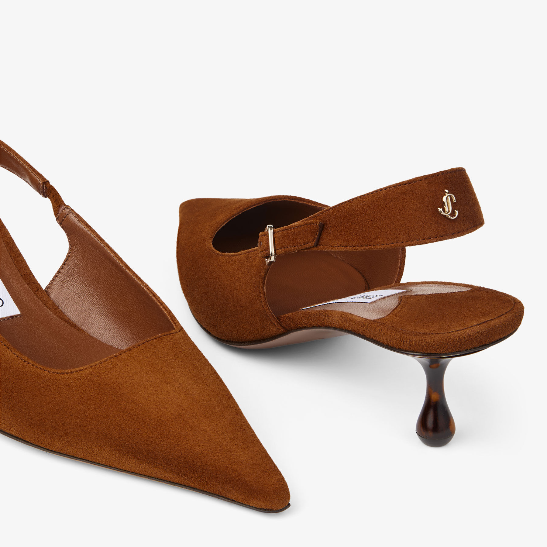 Amel 50 | Tan/Tortoise Suede Pumps | JIMMY CHOO