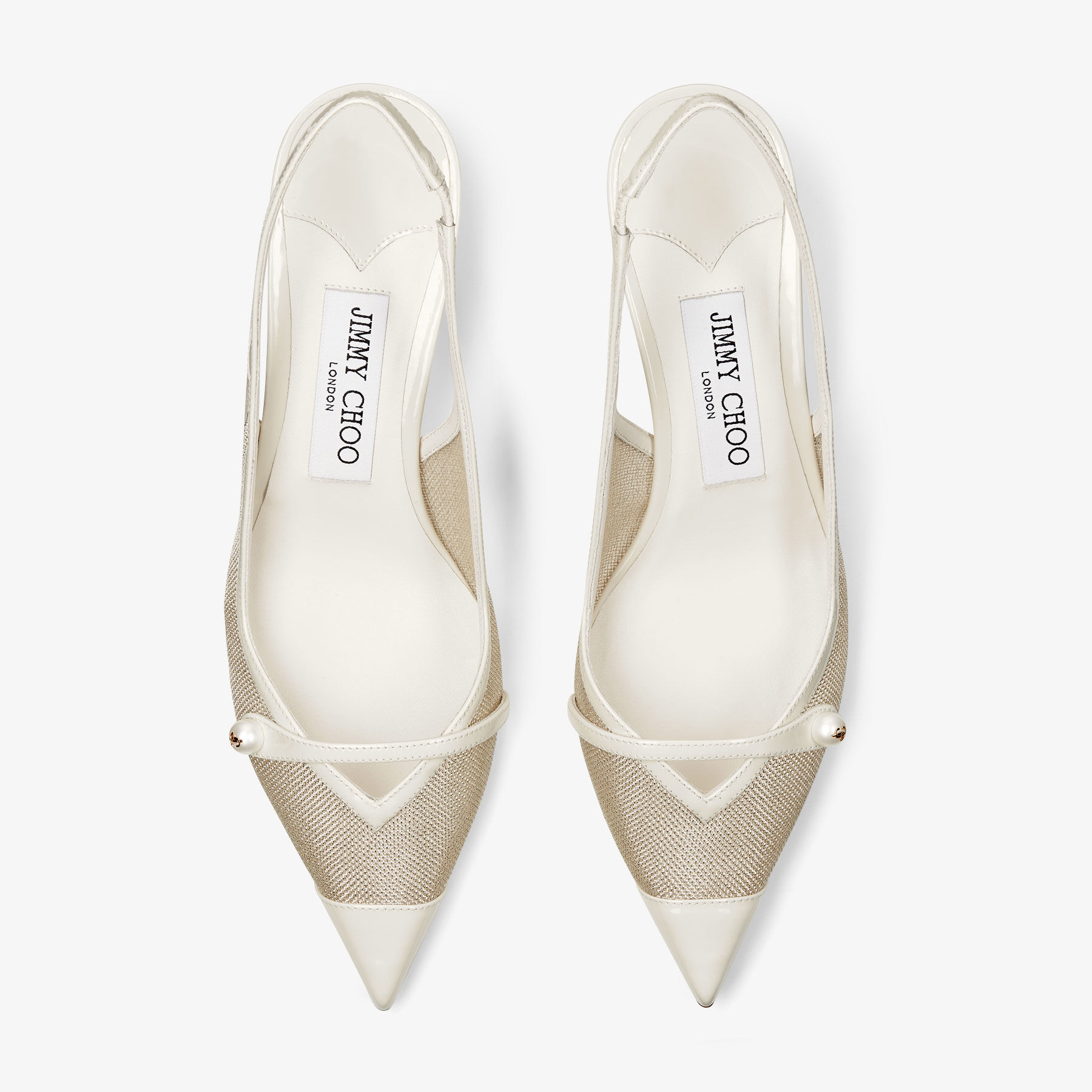 パンプス Jimmy Choo Amita Pumps Black Fishnet Mesh and Nappa Slingback Pumps | AMITA 45