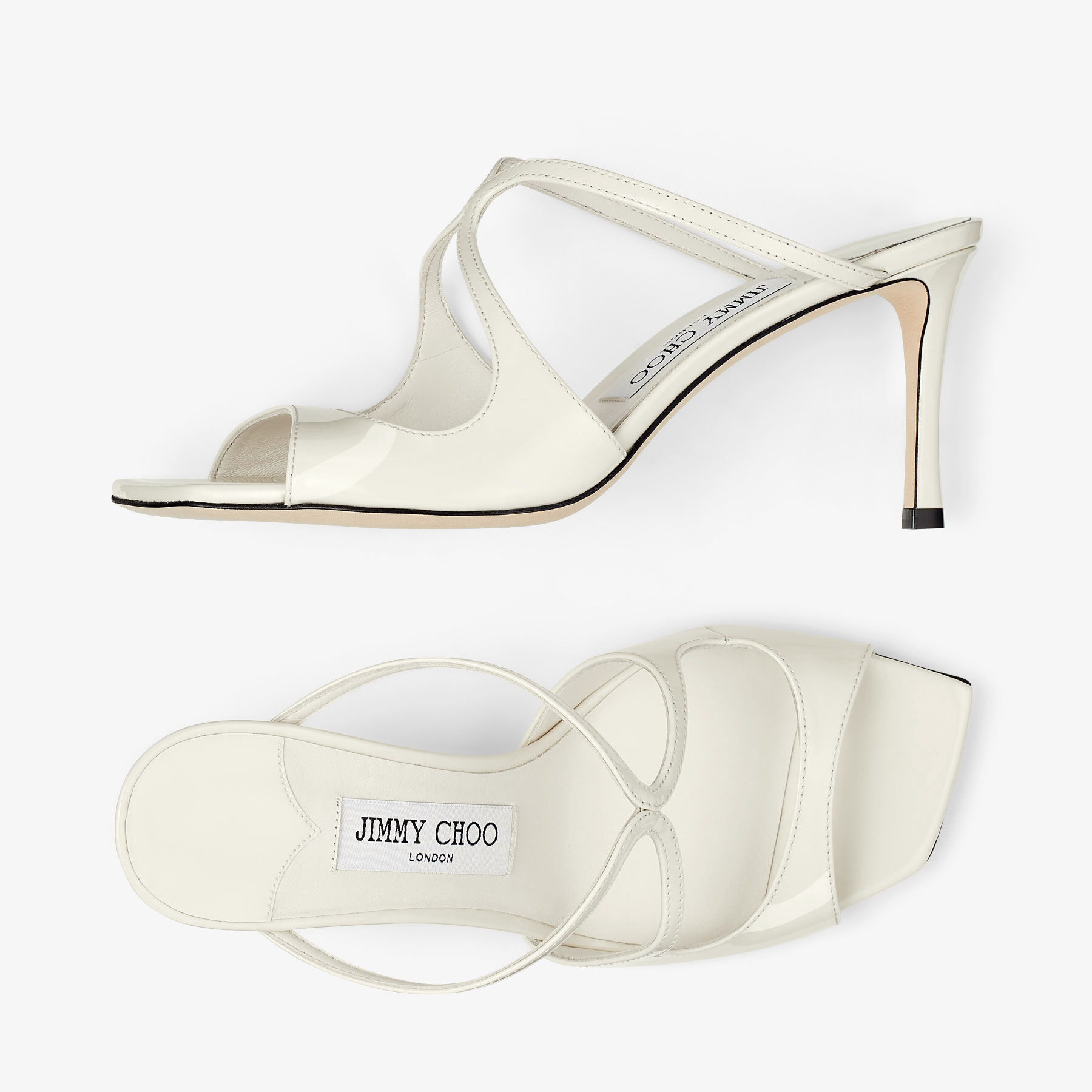 Latte Patent Leather Mules | ANISE 75 | Spring/Summer 2023