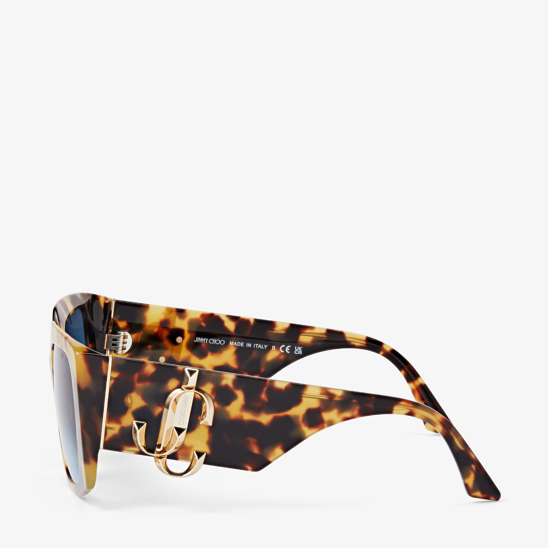 ARIANA | Yellow Havana Square Frame Sunglasses | JIMMY CHOO display picture 3