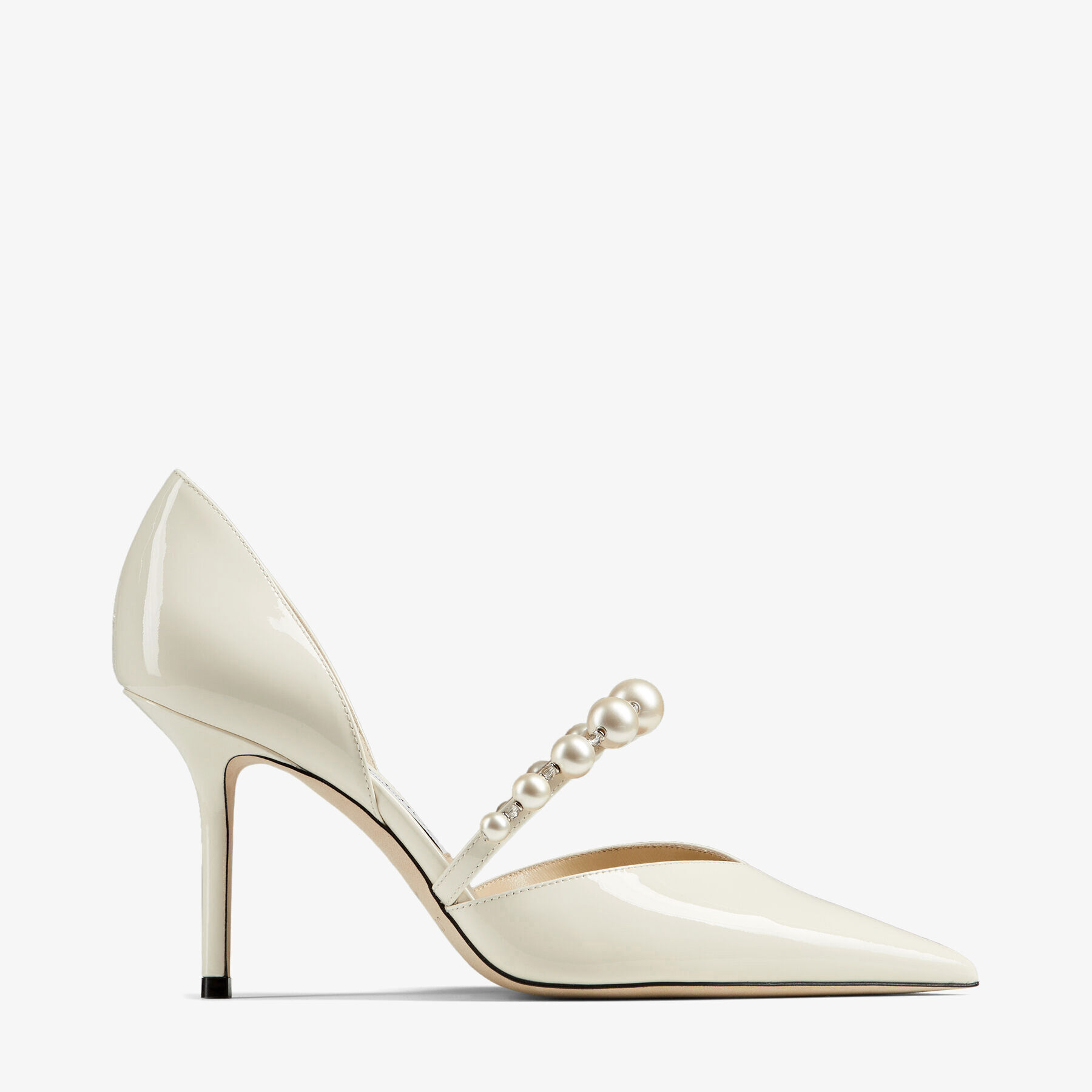 Aurelie 85| Bridal White Patent Leather Pumps | JIMMY CHOO