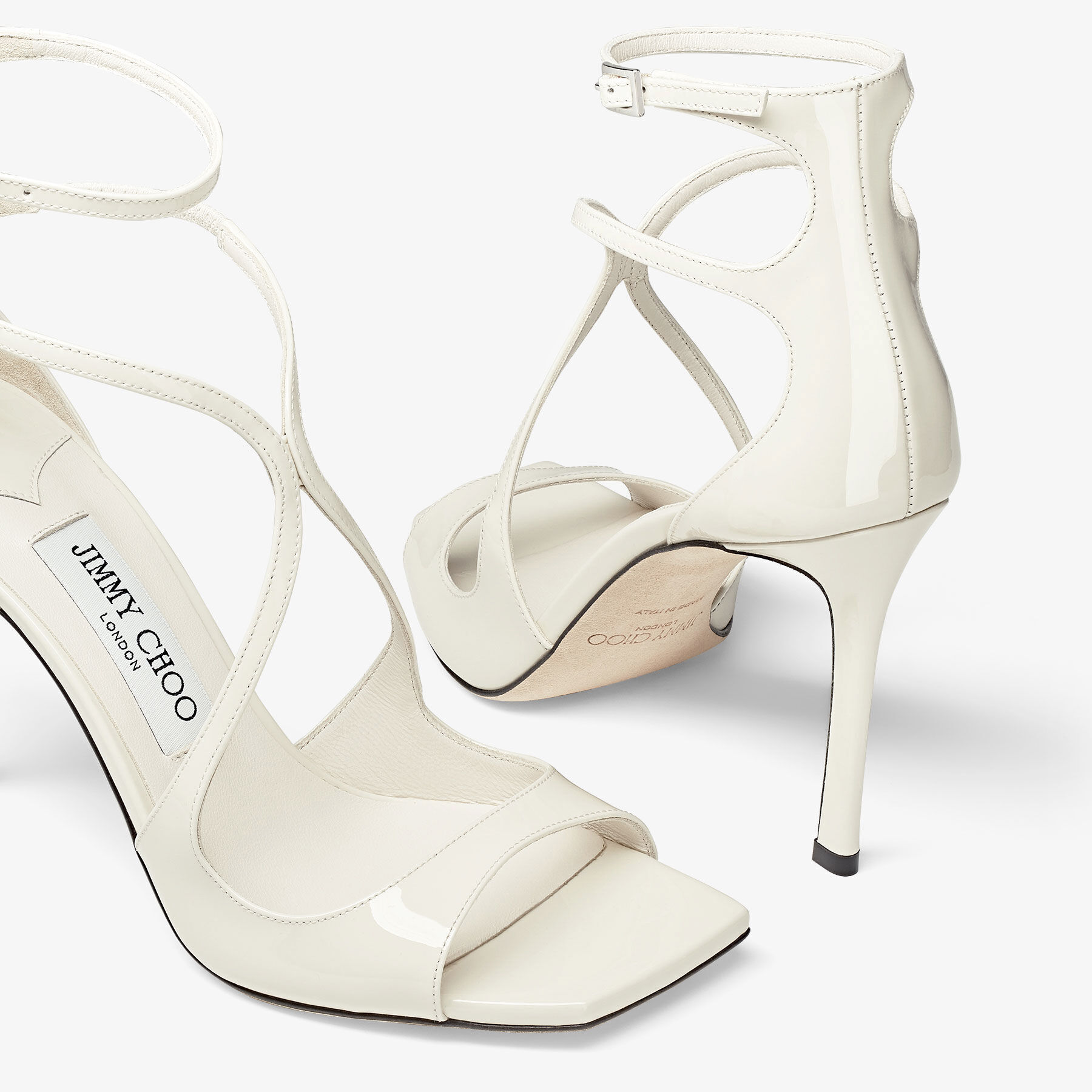 Latte Patent Leather Sandals | AZIA 95 | Spring/Summer 2023
