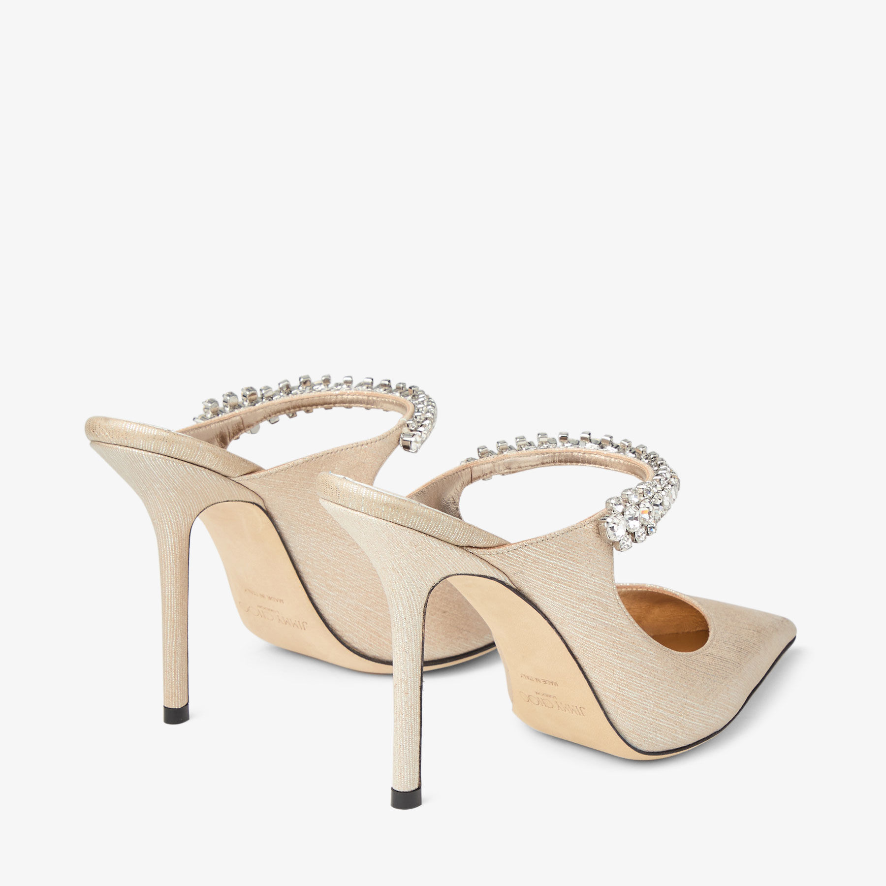 Bing 100 | Gold Metallic Leather Mules | JIMMY CHOO