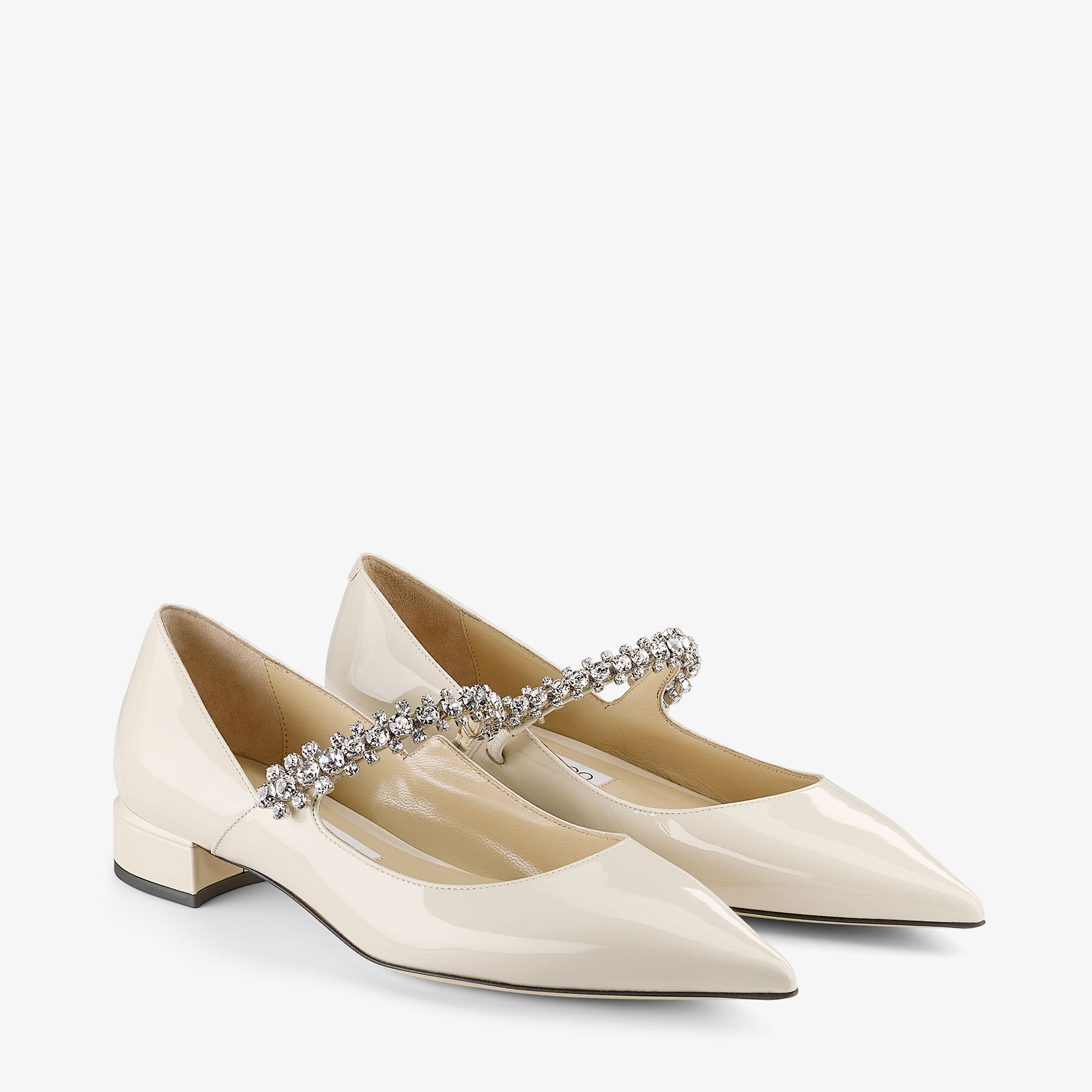 Bing Pump Flat|Linen Patent Leather Flats| JIMMY CHOO