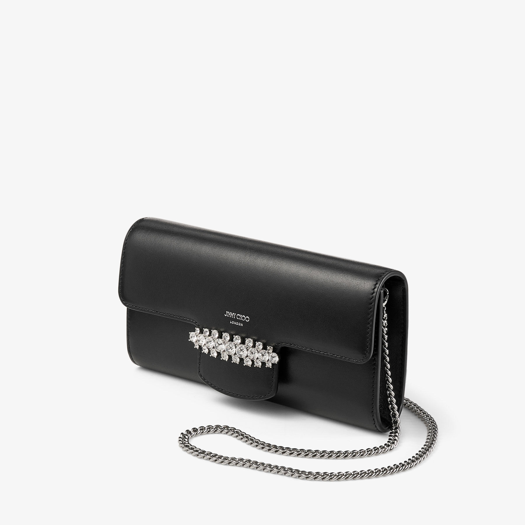 Wallet Chain Avenue Green Choo Jimmy Buy チェーンウォレット CHOO JIMMY in Snake-effect Metallic バッグ