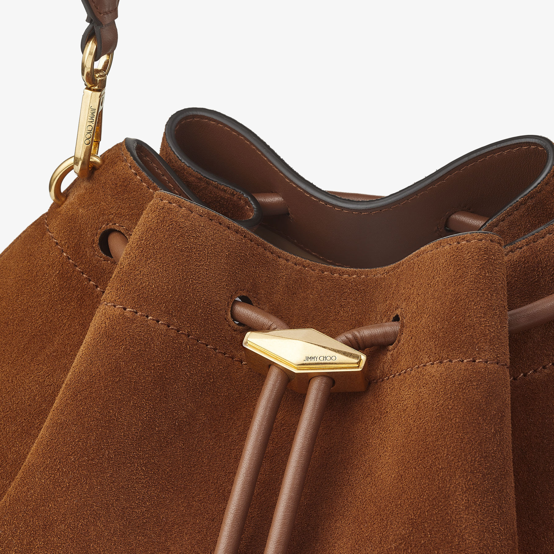 Cinch M | Tan Suede Bag | JIMMY CHOO
