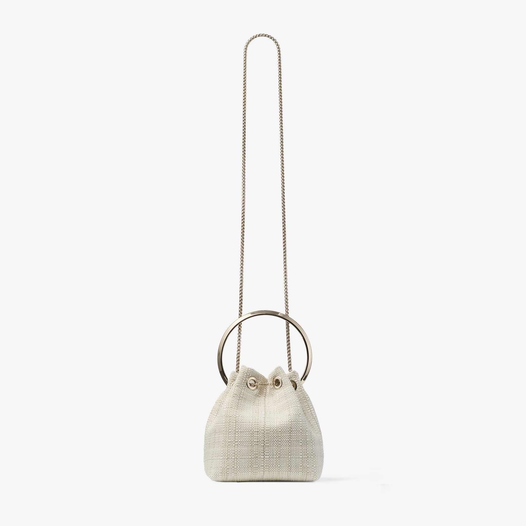 Bon Bon | Natural Raffia Bucket Bag | JIMMY CHOO