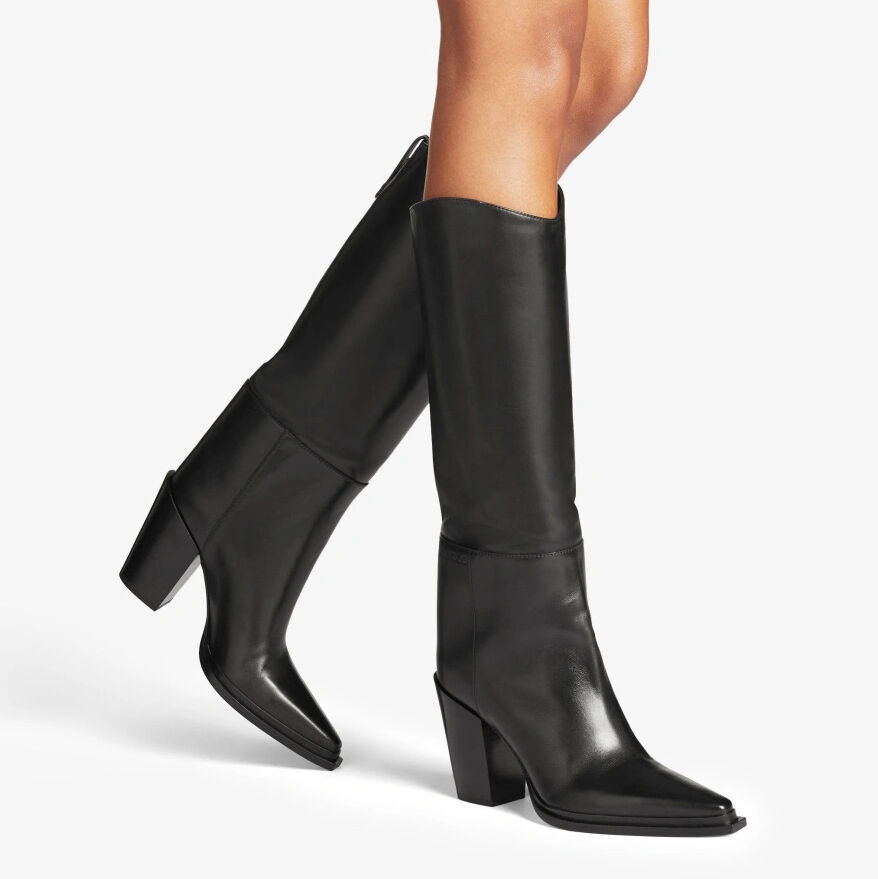CECE 80 Black Soft Calf Leather Boots Autumn Collection