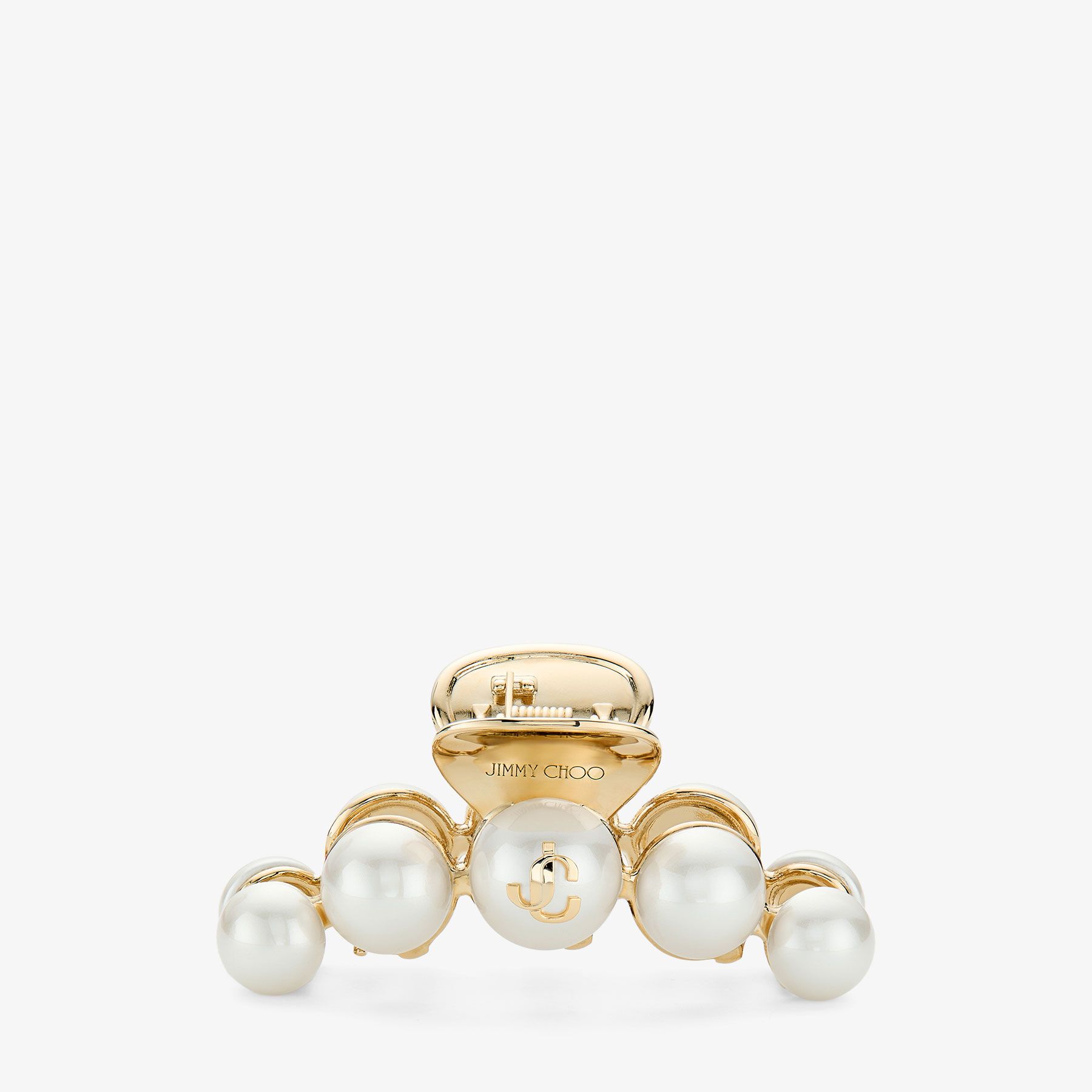 Claw Hair Clip | Gold-Finish Pearl Claw Hair Clip | JIMMY CHOO