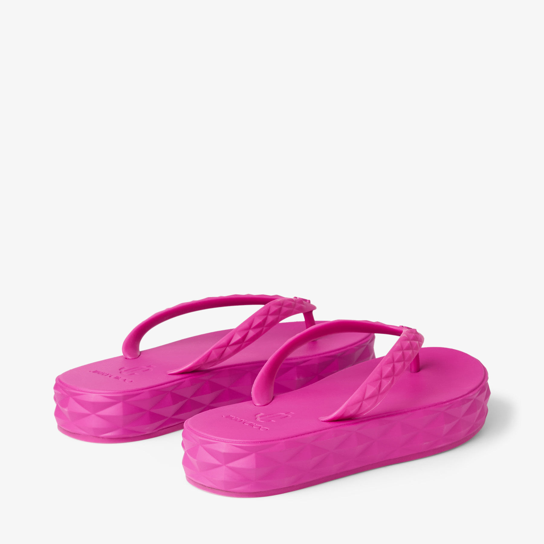 Diamond Flip Flop | Discover the Jimmy Choo Fuchsia Rubber Fip