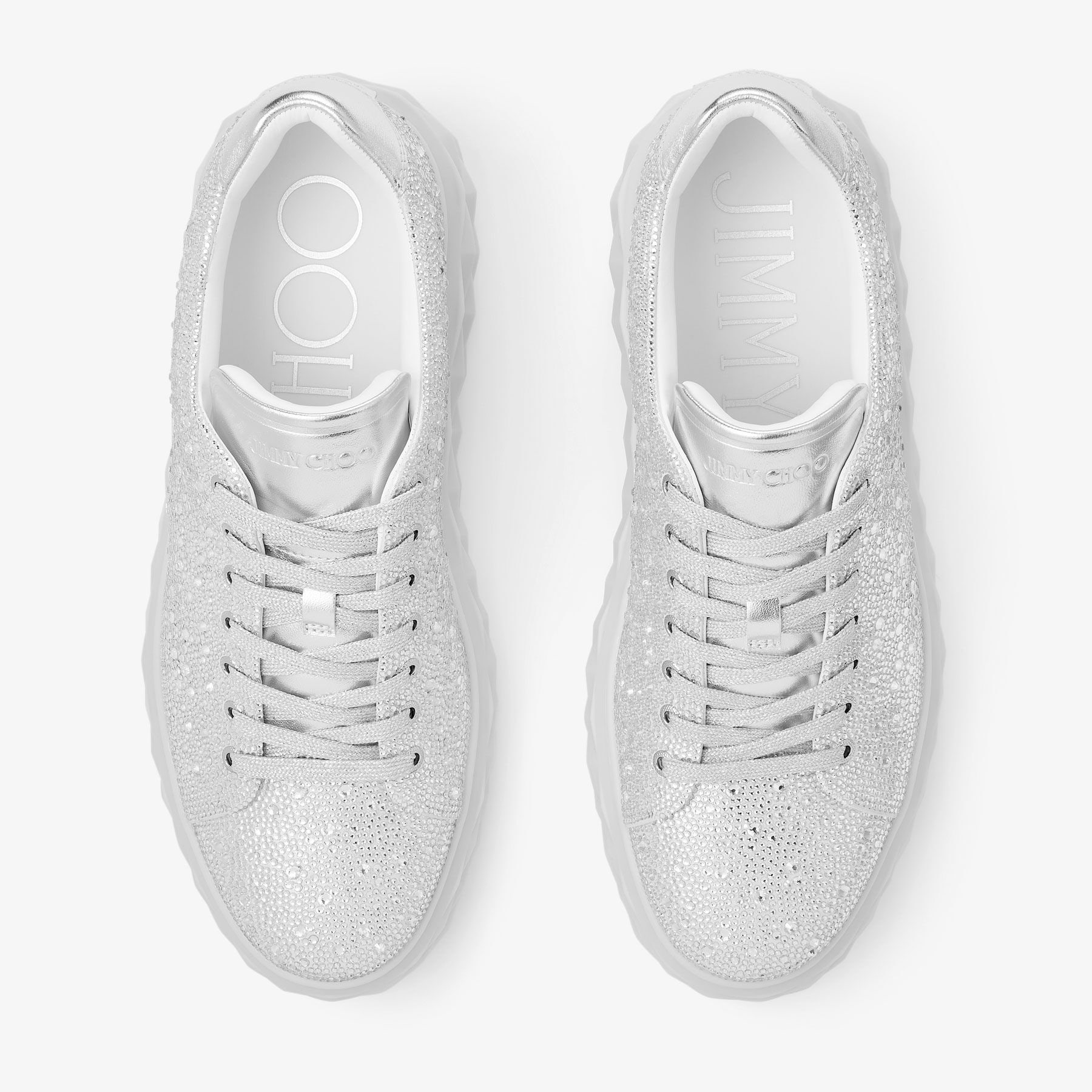 JIMMY CHOO Diamond Light Maxi M クリスタルスエードスニーカー Diamond Light Maxi/M | Crystal Suede Trainer | JIMMY CHOO