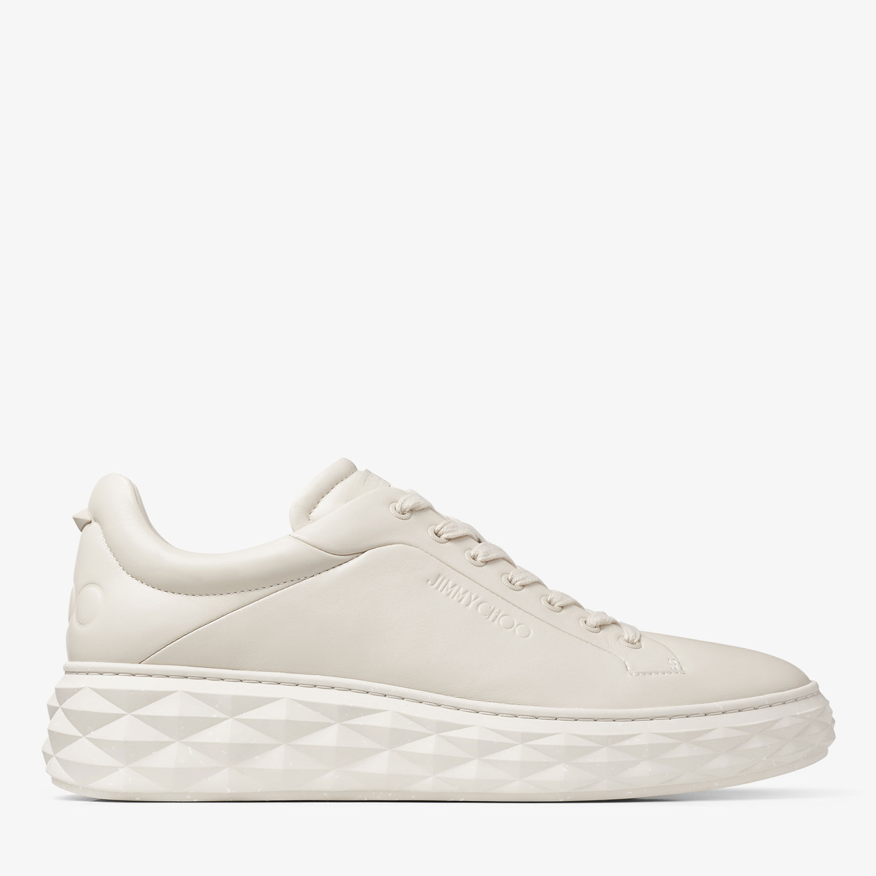 Diamond Maxi/M |Chalk Nappa Leather Trainer| JIMMY CHOO