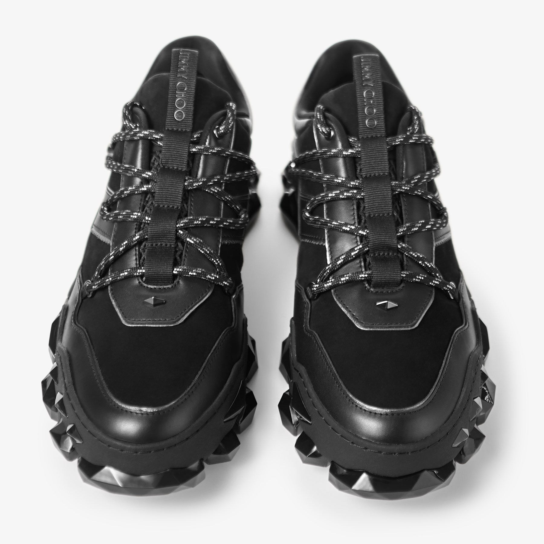 Diamond X II/M | Black Leather Trainers | JIMMY CHOO