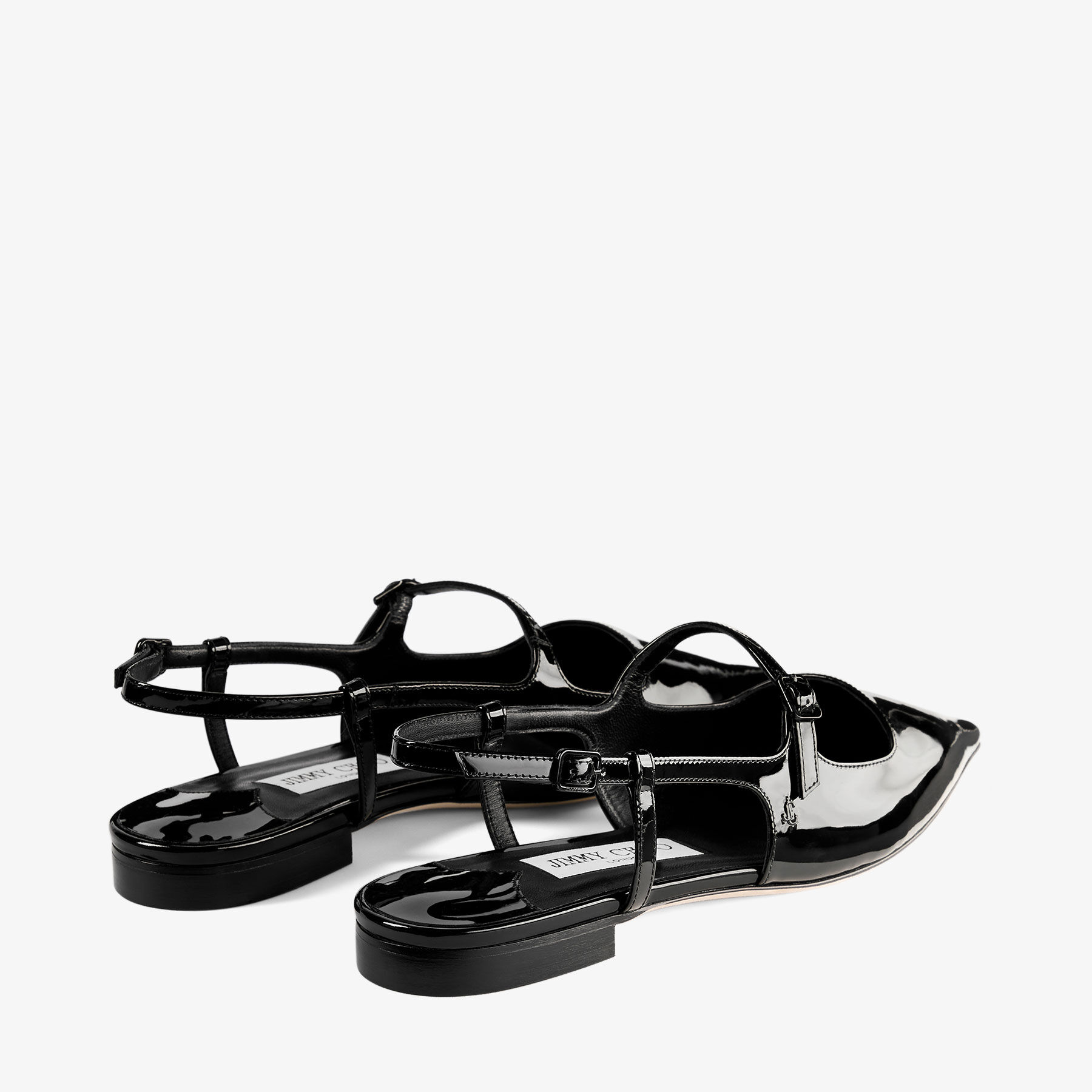JIMMY CHOO DOROTHY FLAT 38 ブラック/ライトブロンズ DIAMOND LIGHT MAXI/F | ブラックニット・プラットフォーム