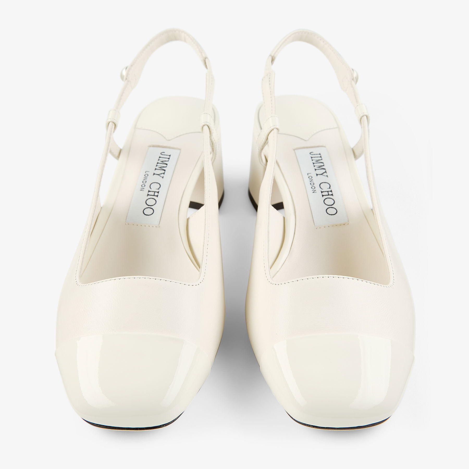 Elisa Sling Back 45 | Latte Patent Leather Pumps | JIMMY CHOO UK