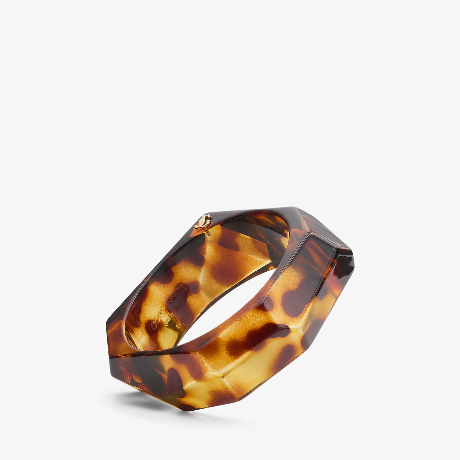 Faceted Bracelet | Tortoiseshell Acrylic Faceted Bracelet | JIMMY CHOO