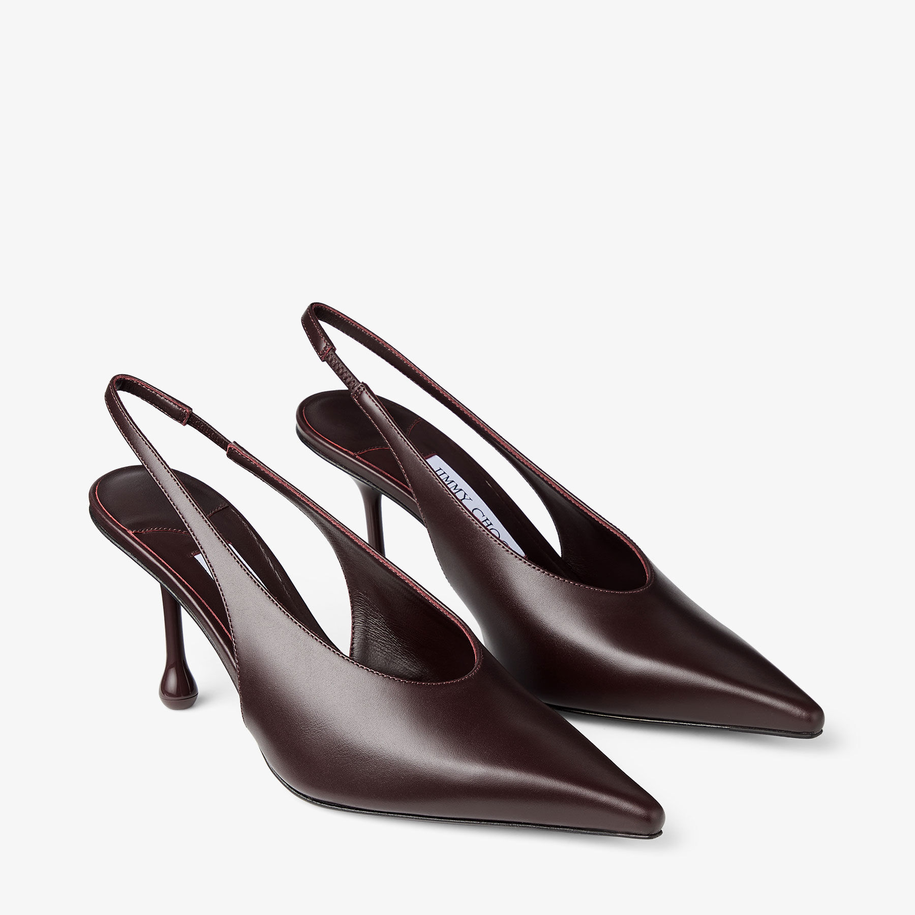 Isa 80 | Deep Merlot Calf Leather Pumps | JIMMY CHOO