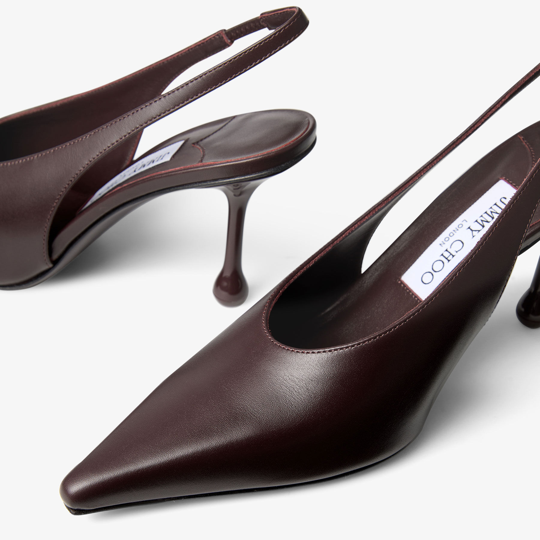 Isa 80 | Deep Merlot Calf Leather Pumps | JIMMY CHOO