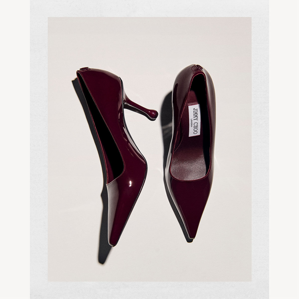 Ixia 80 | Garnet Patent Leather Pumps | JIMMY CHOO