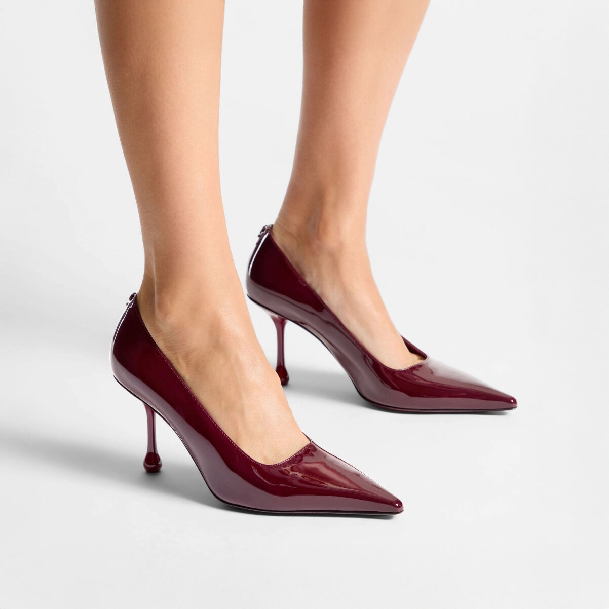Ixia 80 | Garnet Patent Leather Pumps | JIMMY CHOO