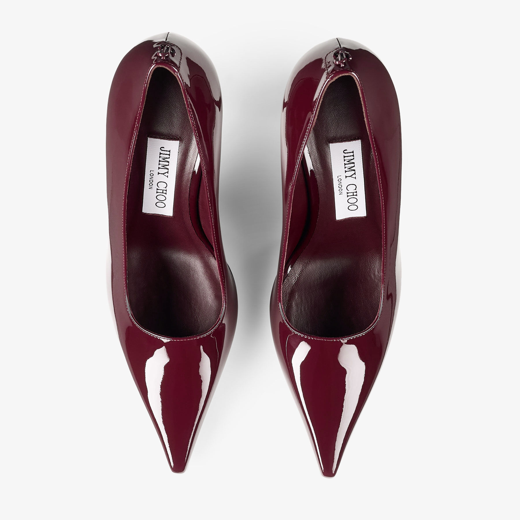 Ixia 80 | Garnet Patent Leather Pumps | JIMMY CHOO