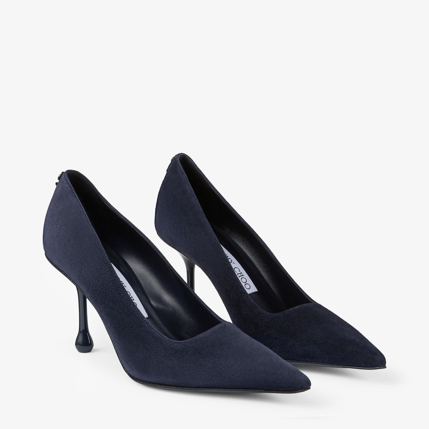 JIMMY CHOO ヒール　ネイビー 35 Ixia 80 | Marine Suede Pumps | JIMMY CHOO