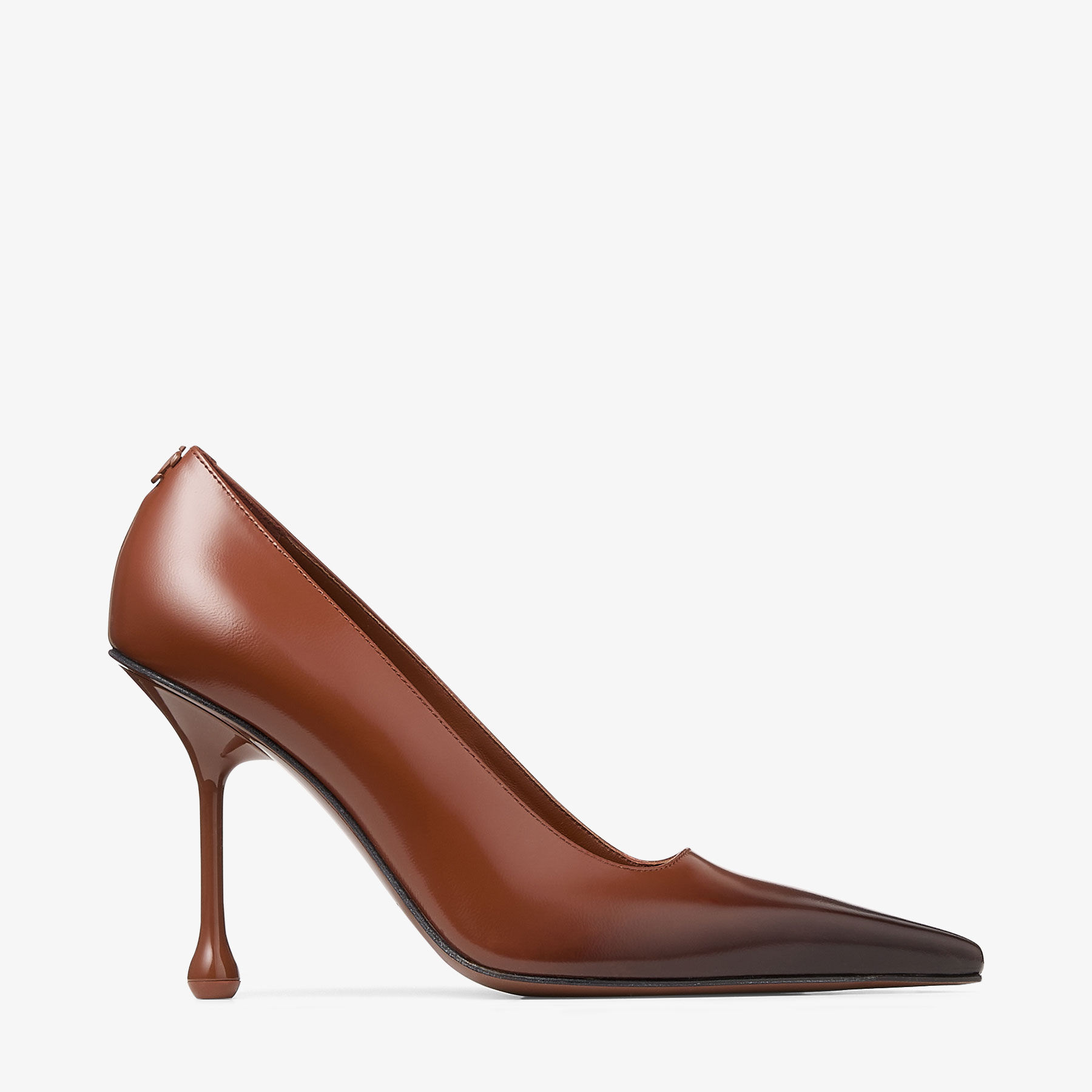 Ixia 95 | Cognac Sprayed Spazzolato Leather Pumps | JIMMY CHOO
