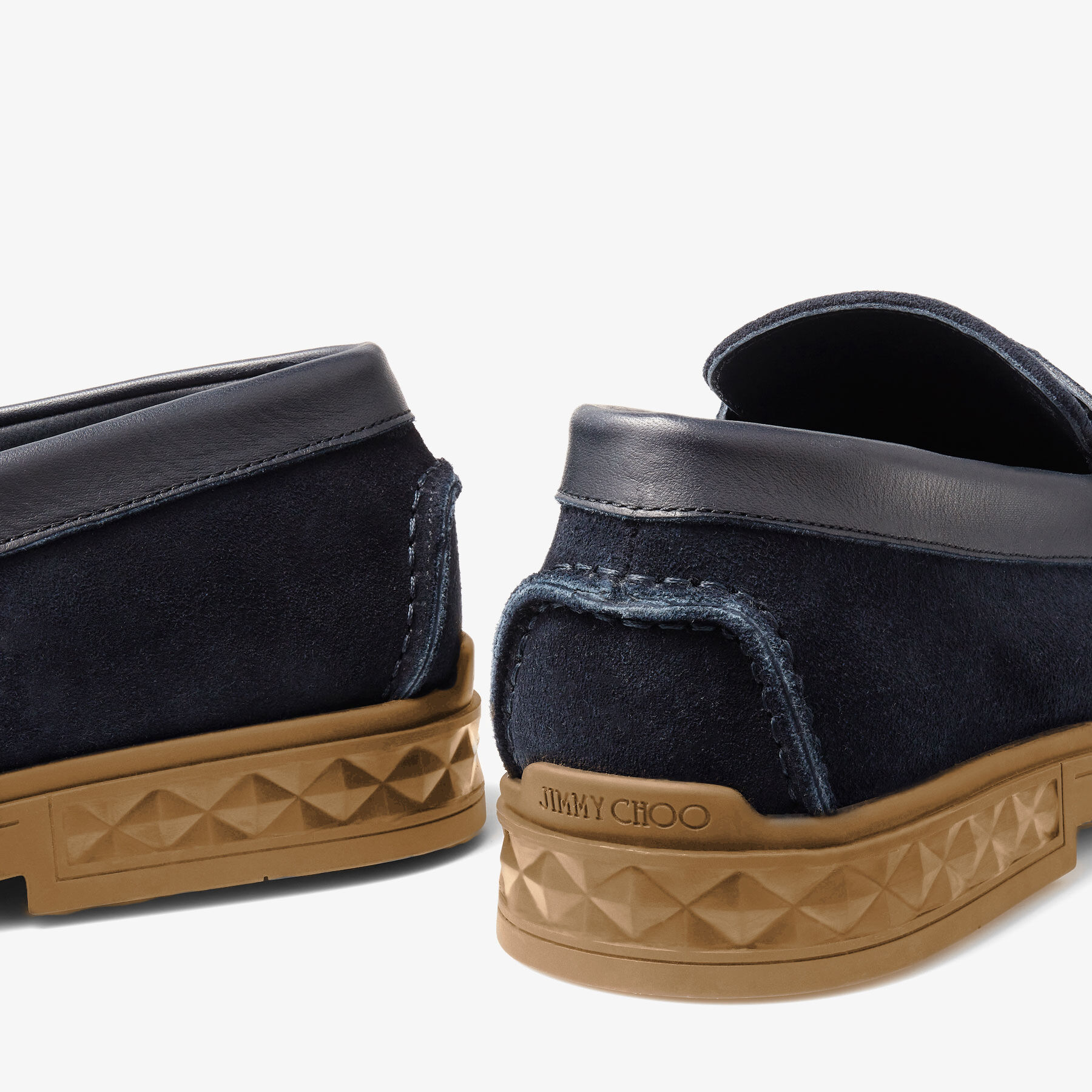Jimmy Choo Navy Suede Brewer Loafers Ellis Loafer F | Chocolate Suede Loafer | JIMMY CHOO main image 4