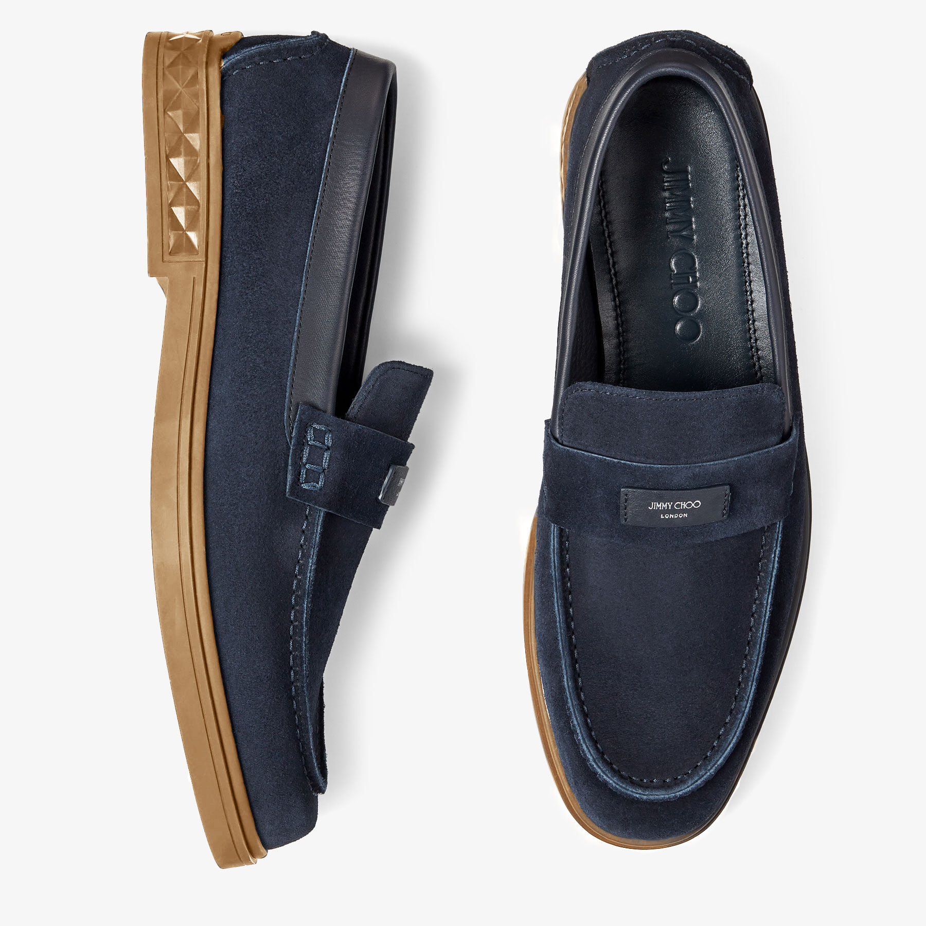 Jimmy Choo Navy Suede Brewer Loafers Jimmy Choo Blue/Charcoal Suede Foxley Tassel Loafers | eBay main image 4