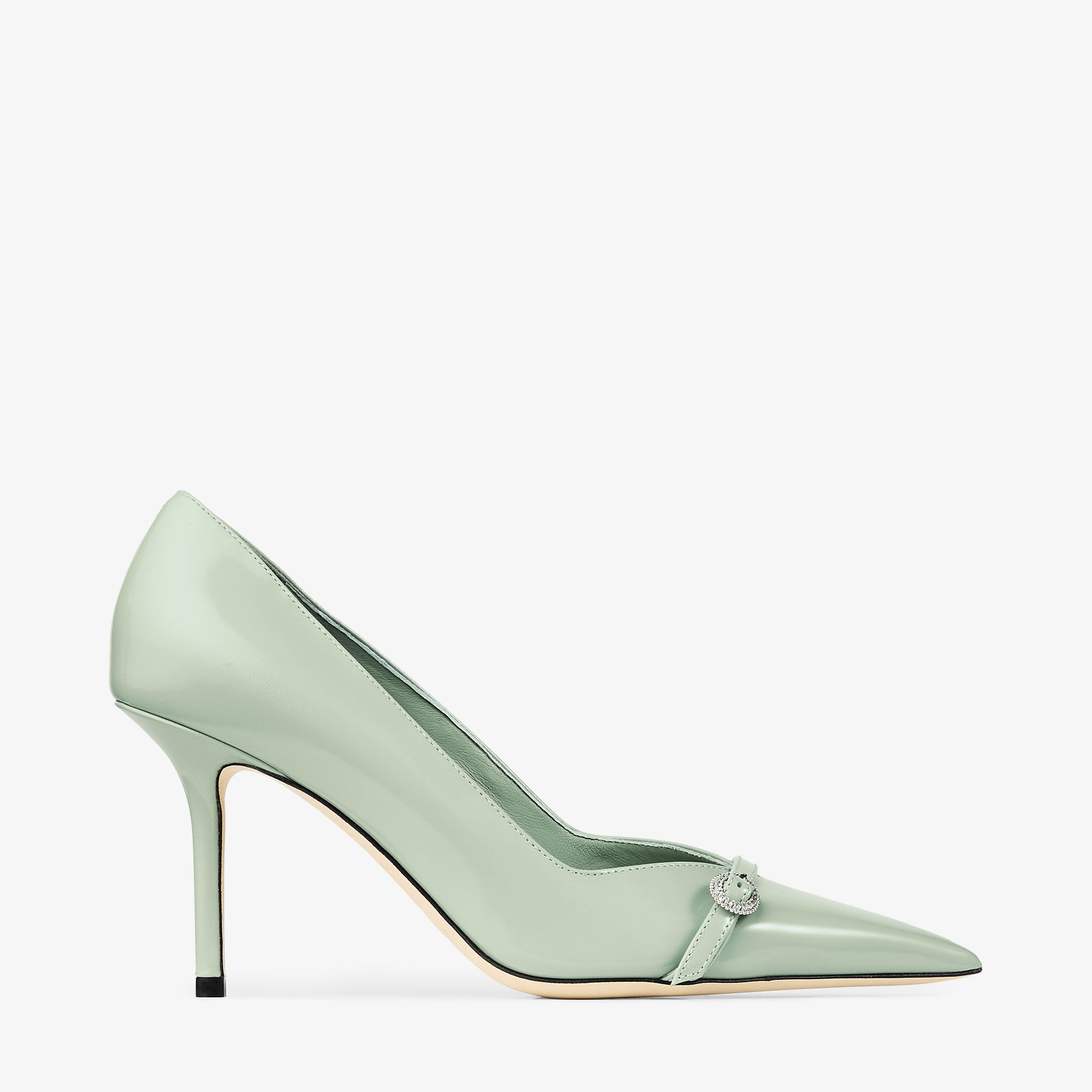 Keari 85 | Verde Soft Spazzolato Leather Pumps | JIMMY CHOO