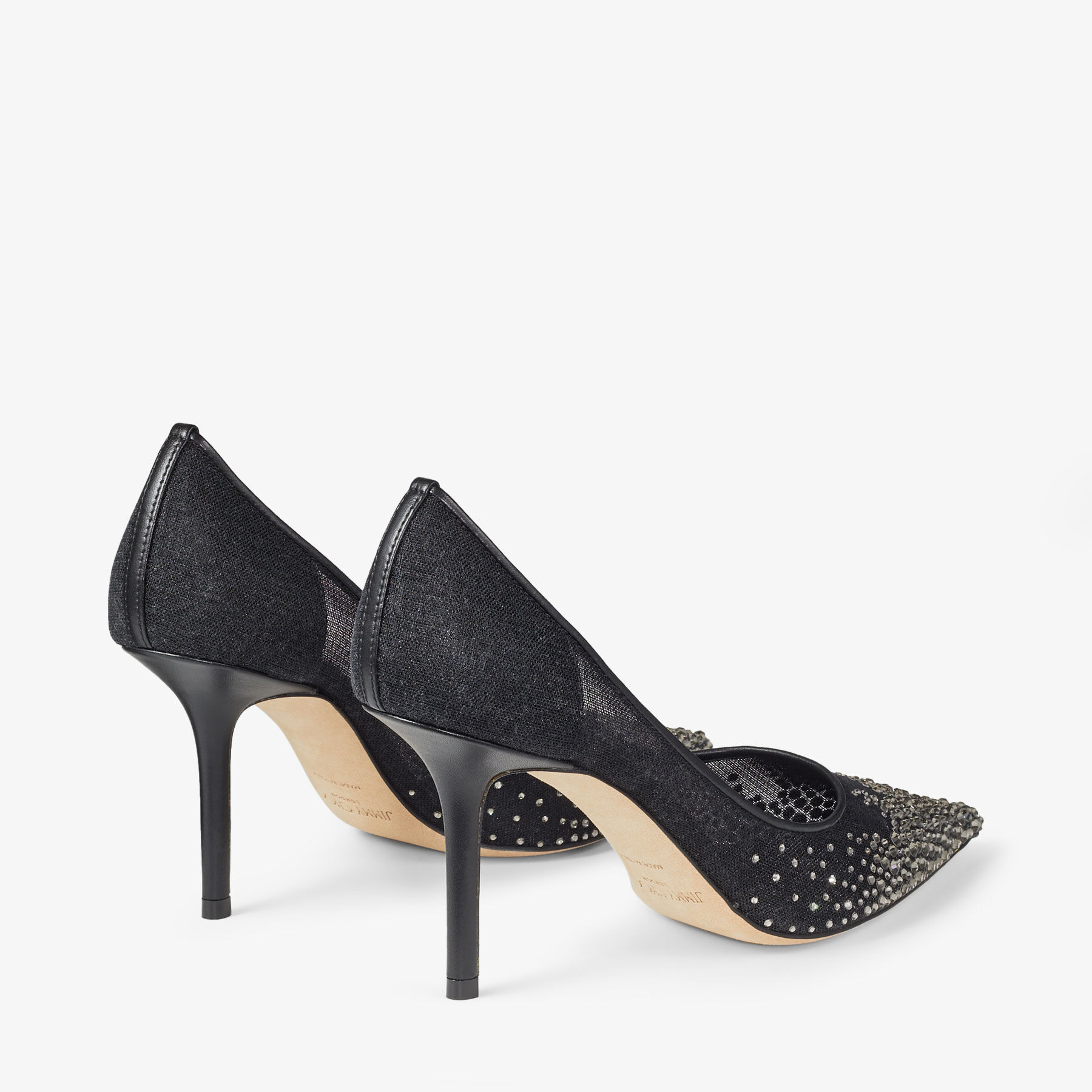 品良く着こなすため Black | 85 LOVE Mesh New | Crystals Dégradé with Pumps 靴