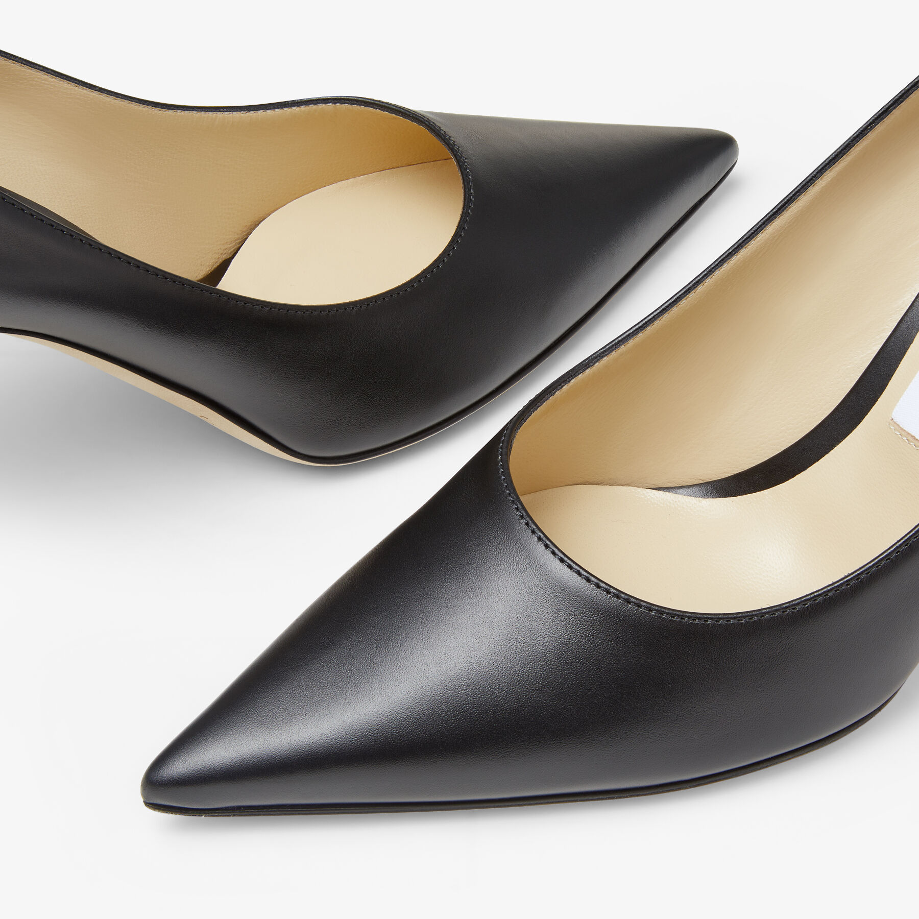 Black Calf Leather Pumps with JC Emblem | LOVE 85 | Autumn 2022