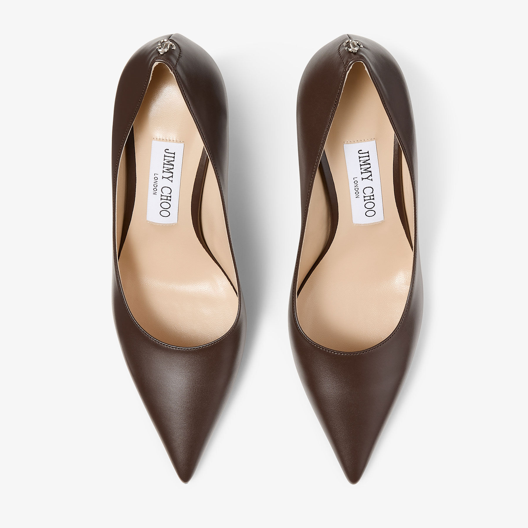 Love 85 | Chocolate Calf Leather Pumps with JC Emblem | JIMMY CHOO