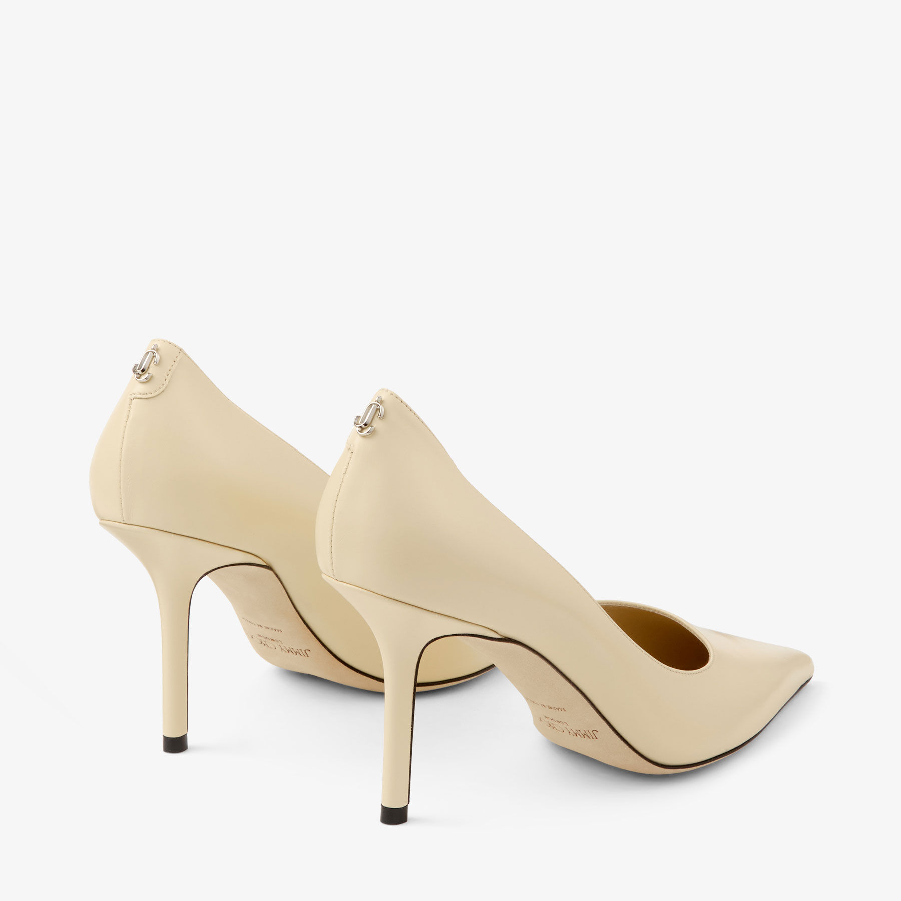 Love 85 | Yellow Buttermilk Calf Leather Pumps with JC Emblem