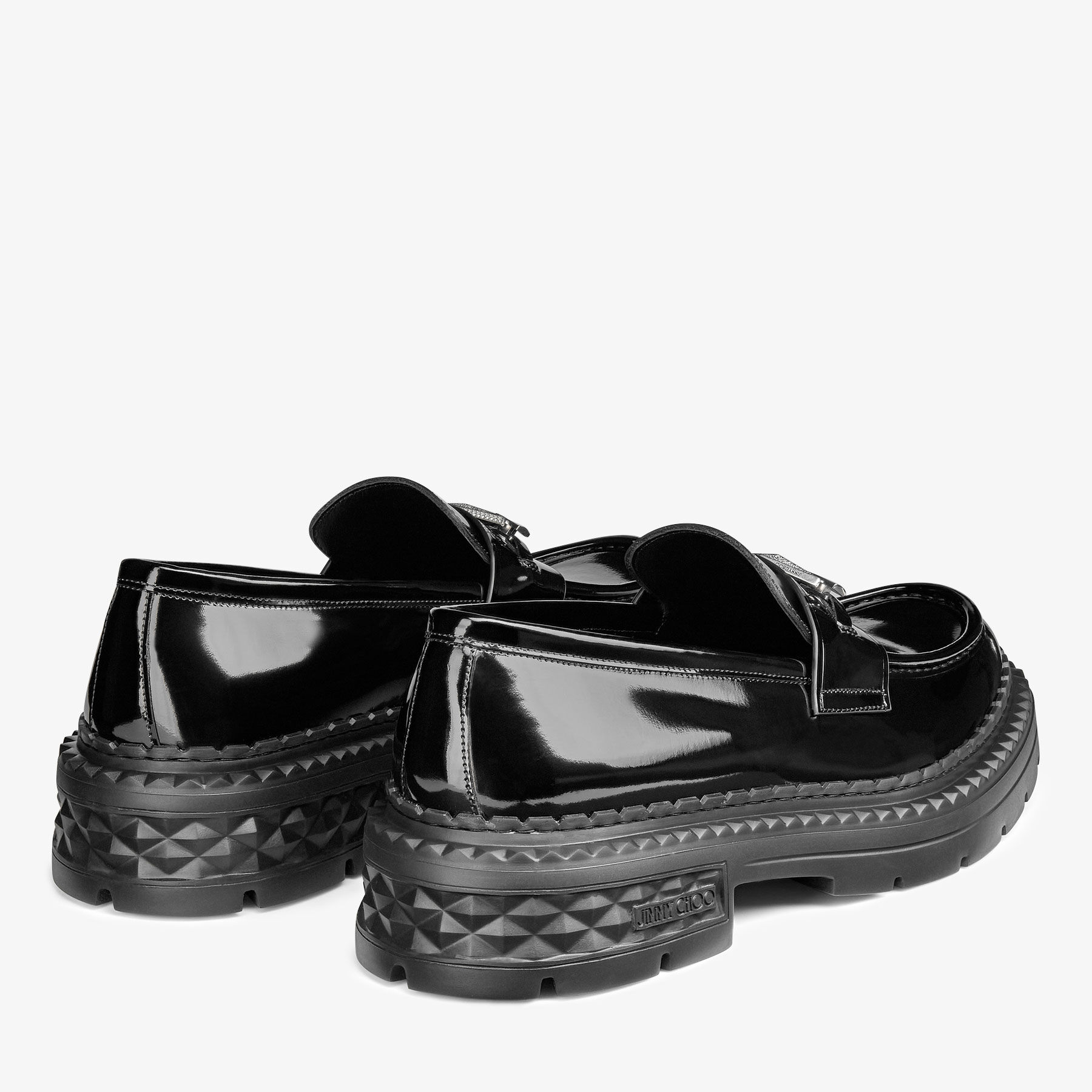 Marlow Diamond/M | Black Brushed Leather Shoes | JIMMY CHOO