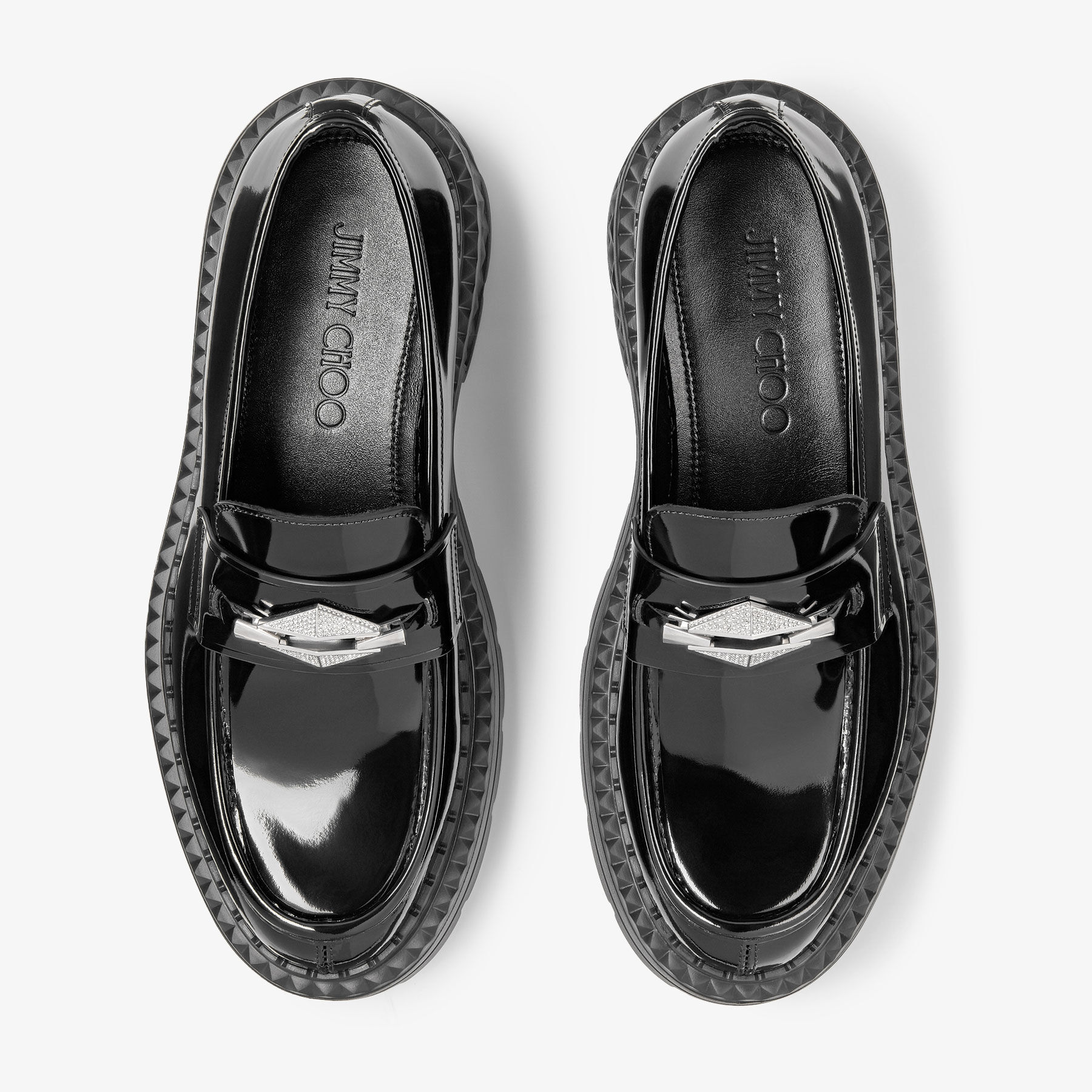 Marlow Diamond/M | Black Brushed Leather Shoes | JIMMY CHOO