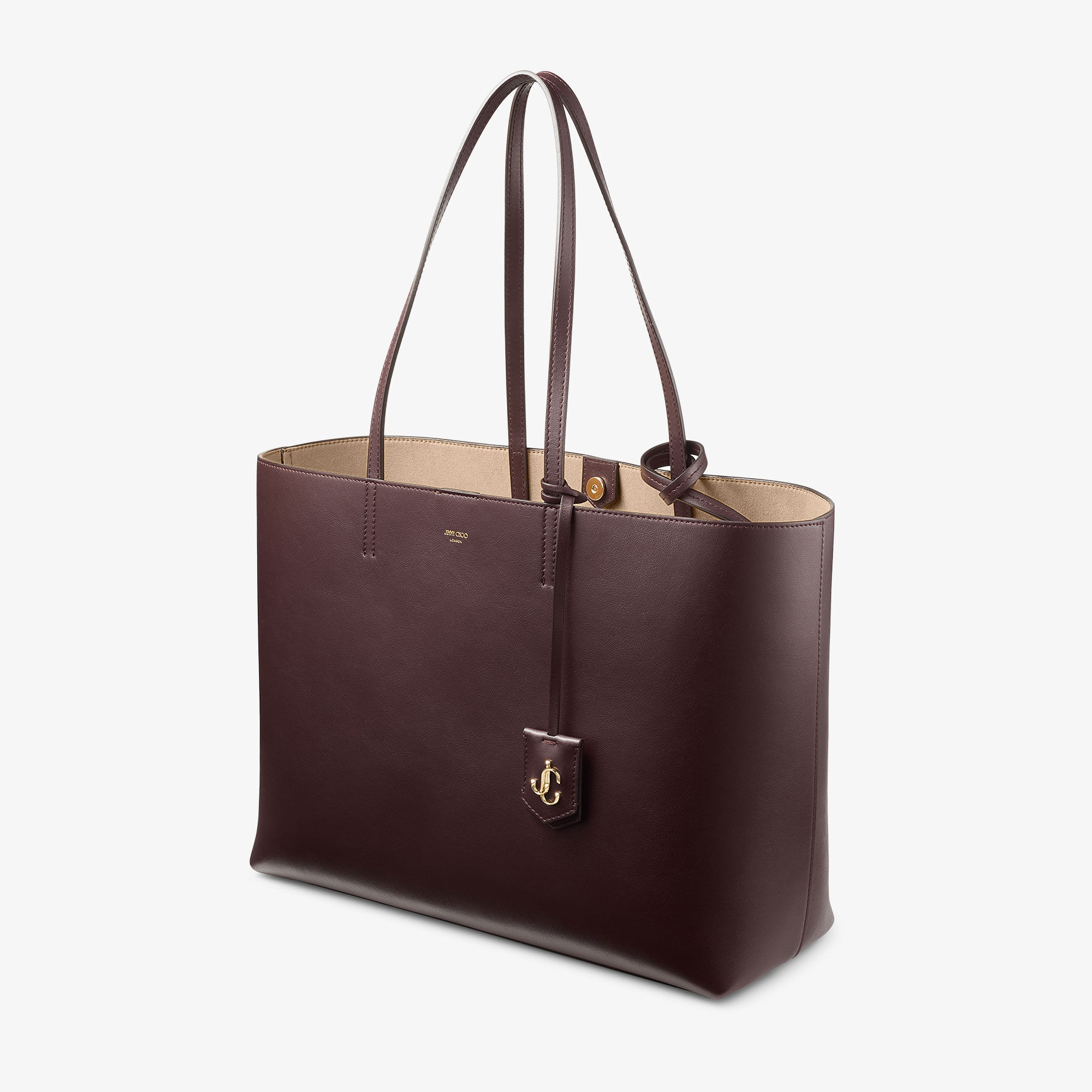Nine2Five East-West | Deep Merlot Smooth Calf Leather Tote Handbag