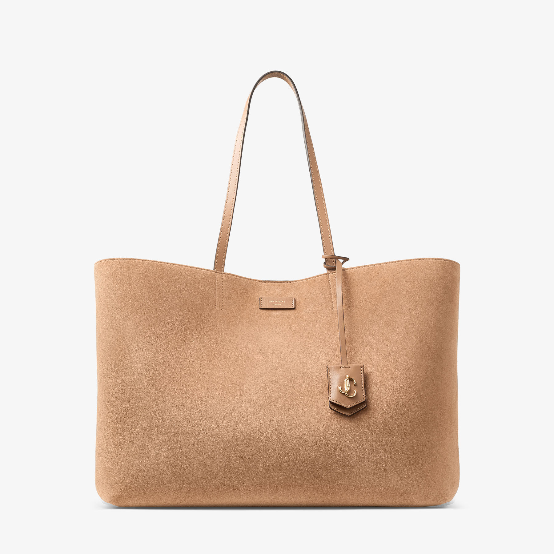 Nine2Five East-West | Toffee Suede Tote Handbag | JIMMY CHOO
