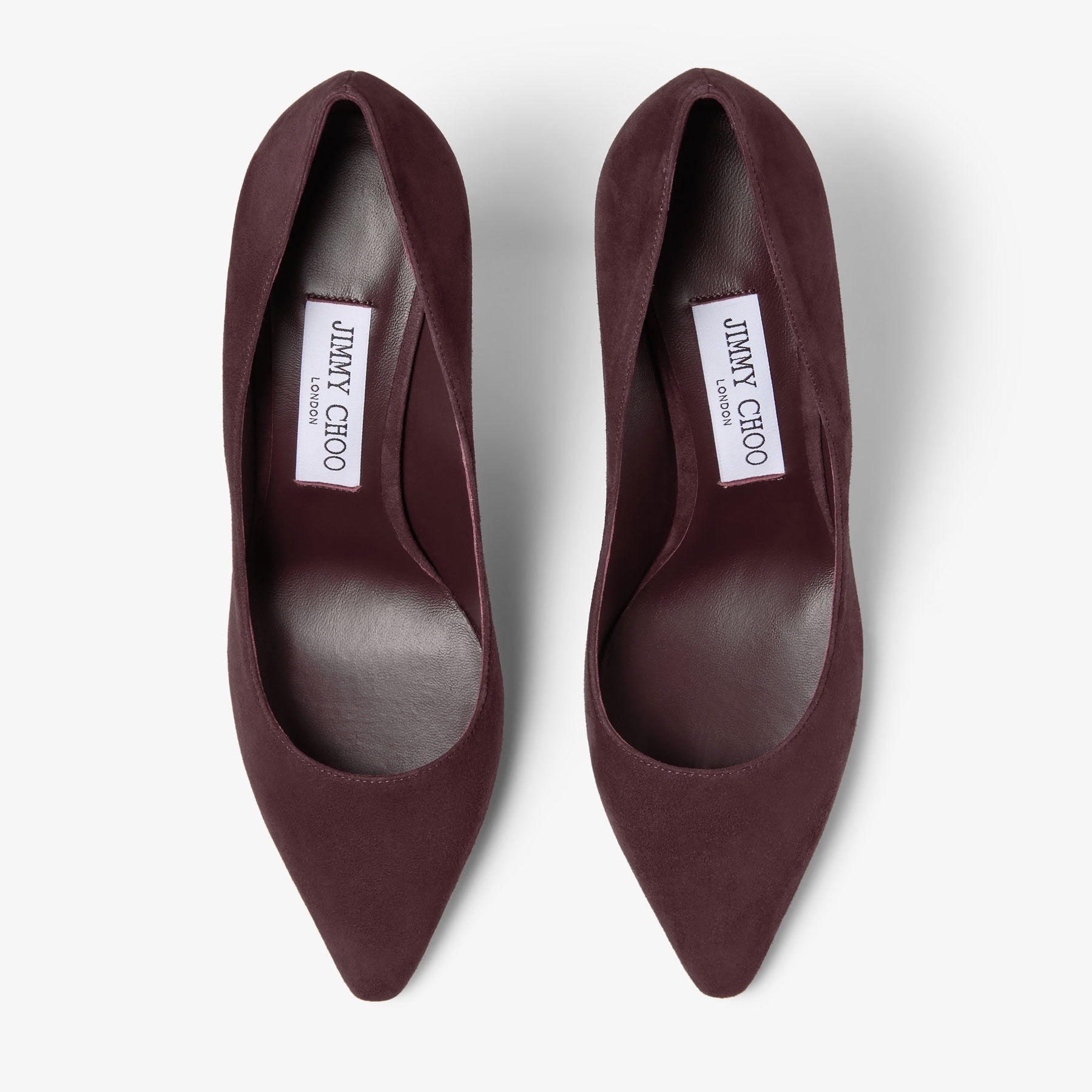 Romy 85 | Deep Merlot Tonal Suede Pumps | JIMMY CHOO