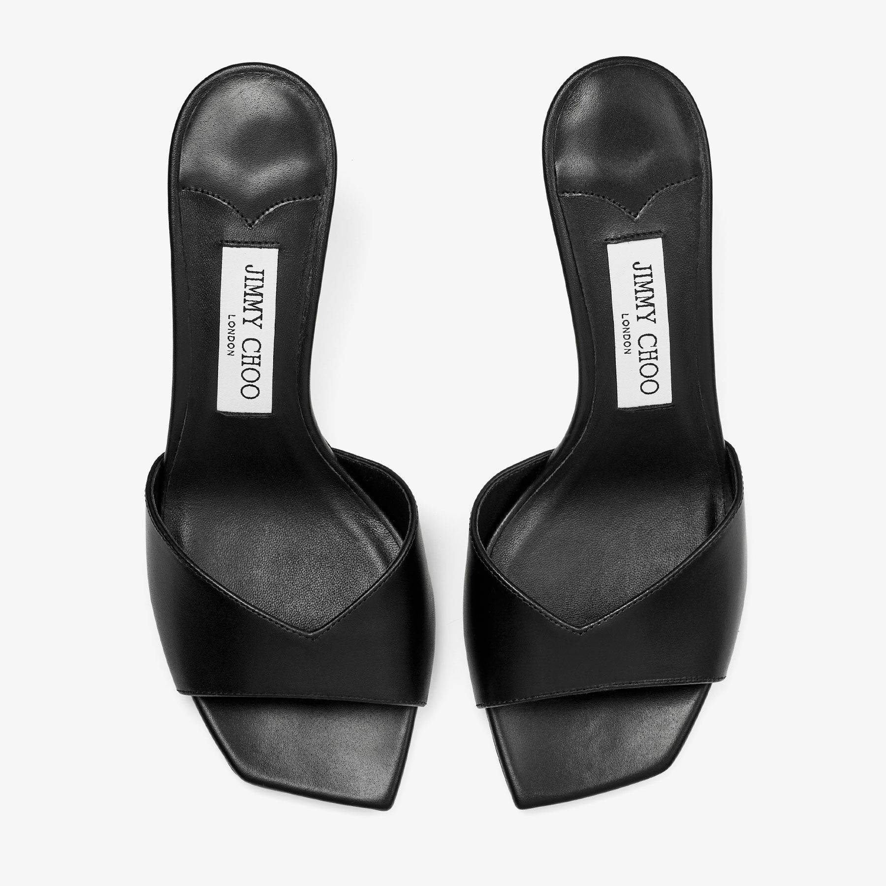 Skye 70 | Black Leather Sandals | JIMMY CHOO