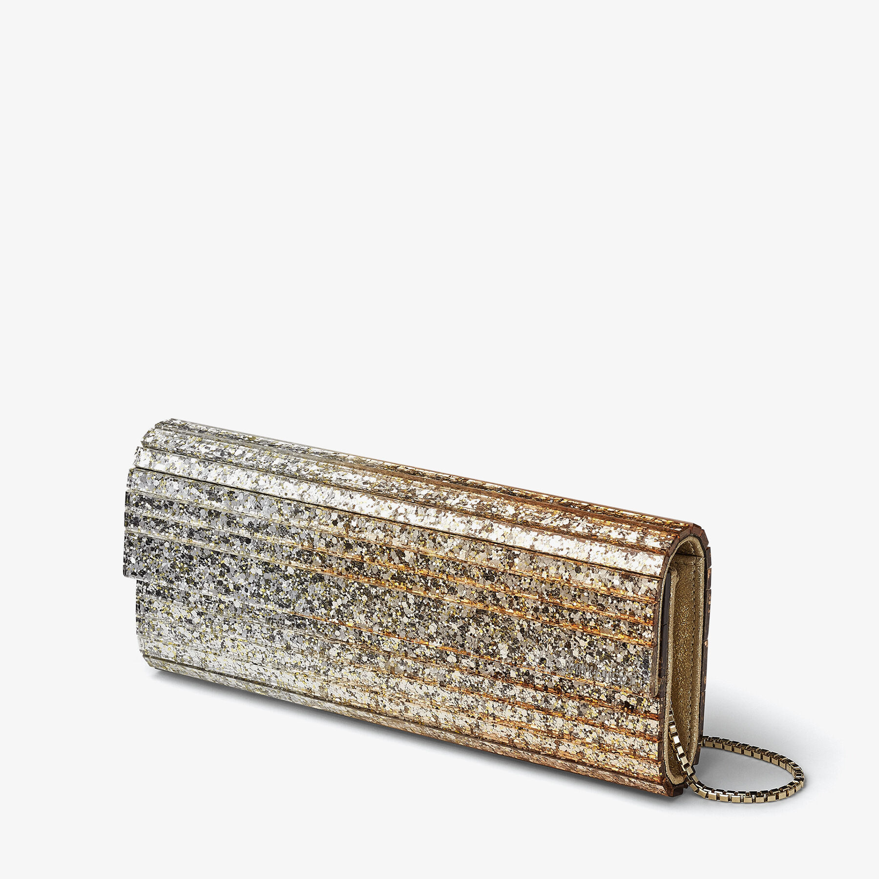 JIMMY CHOO シルバー ゴールド　パーティーバッグ　2way ラメ JIMMY CHOO ショルダーバッグ 2way レザー シルバー フラップ - メルカリ