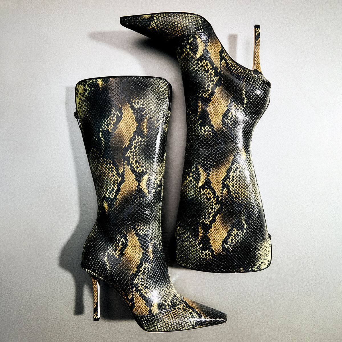 JIMMY CHOO☆ ザ・ブーツ パイソンプリントレザー ザ・ブーツ |パイソンプリントレザー・ニーブーツ | JIMMY CHOO