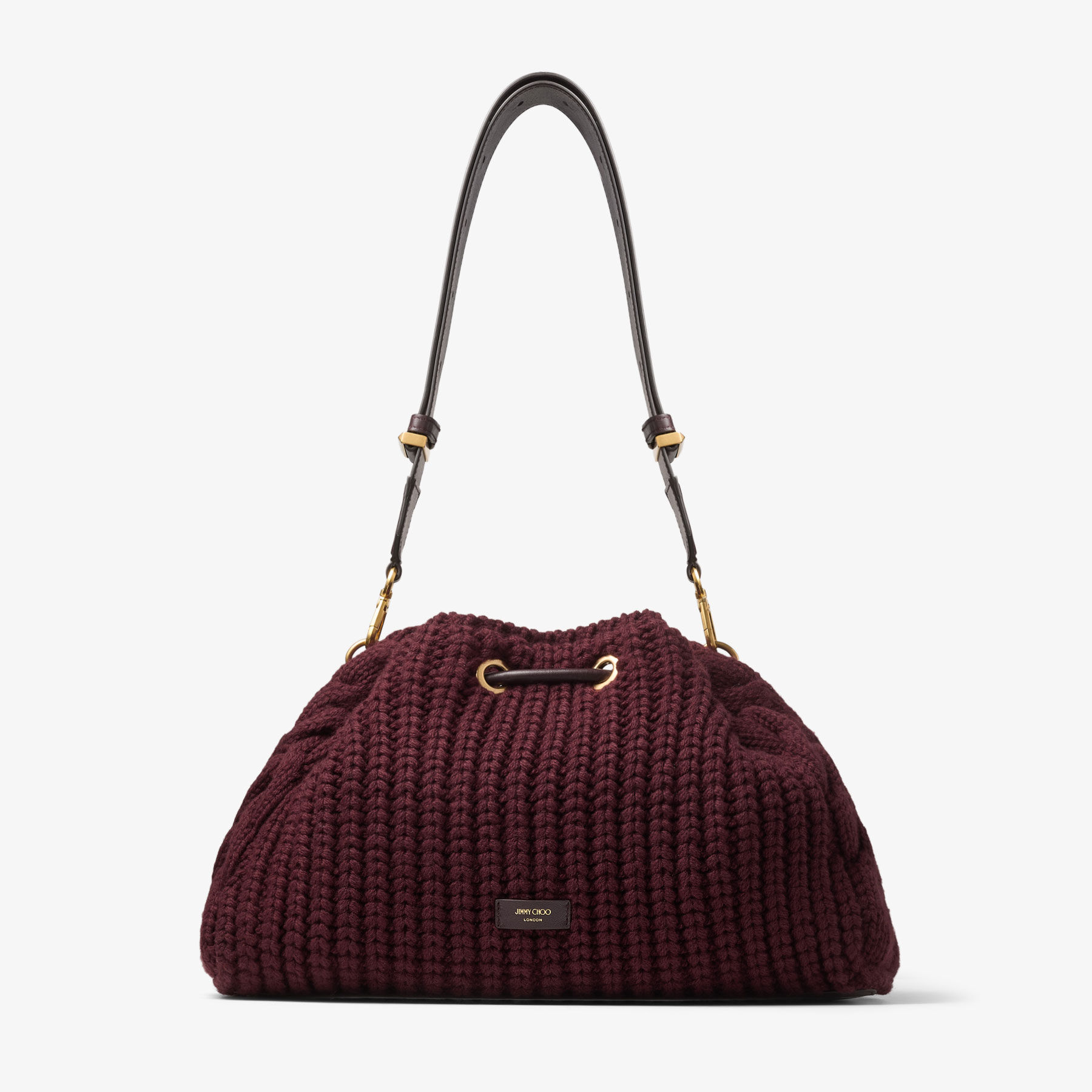 シンチ M | ディープメルロー ニットウール バケットバッグ | ジミー