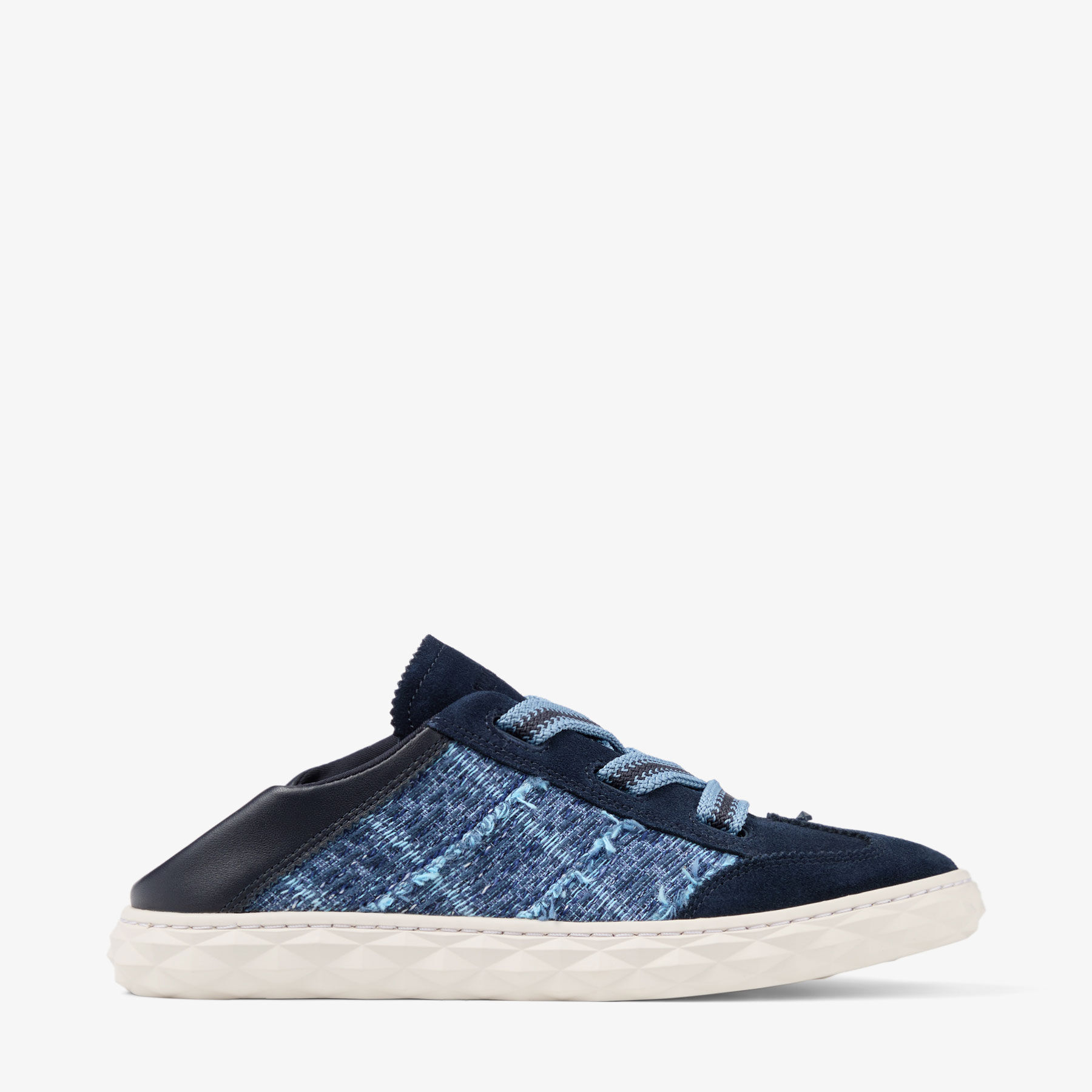 JIMMY CHOO デニムスニーカー ダイヤモンド ライト フレックス F | マリン レザーミックス / クロス