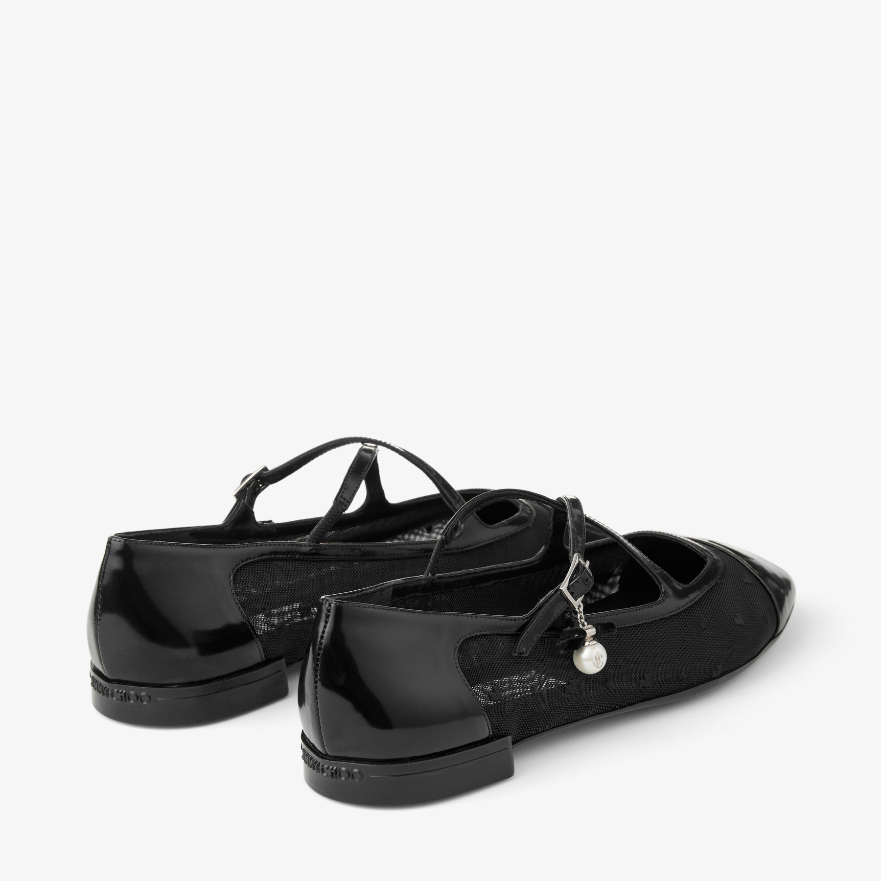 【Jimmy Choo】ザ ジェリー バレエ フラット ブラック ザ ジェリー |クリスタル付き ブラック ジェリーバレリーナ