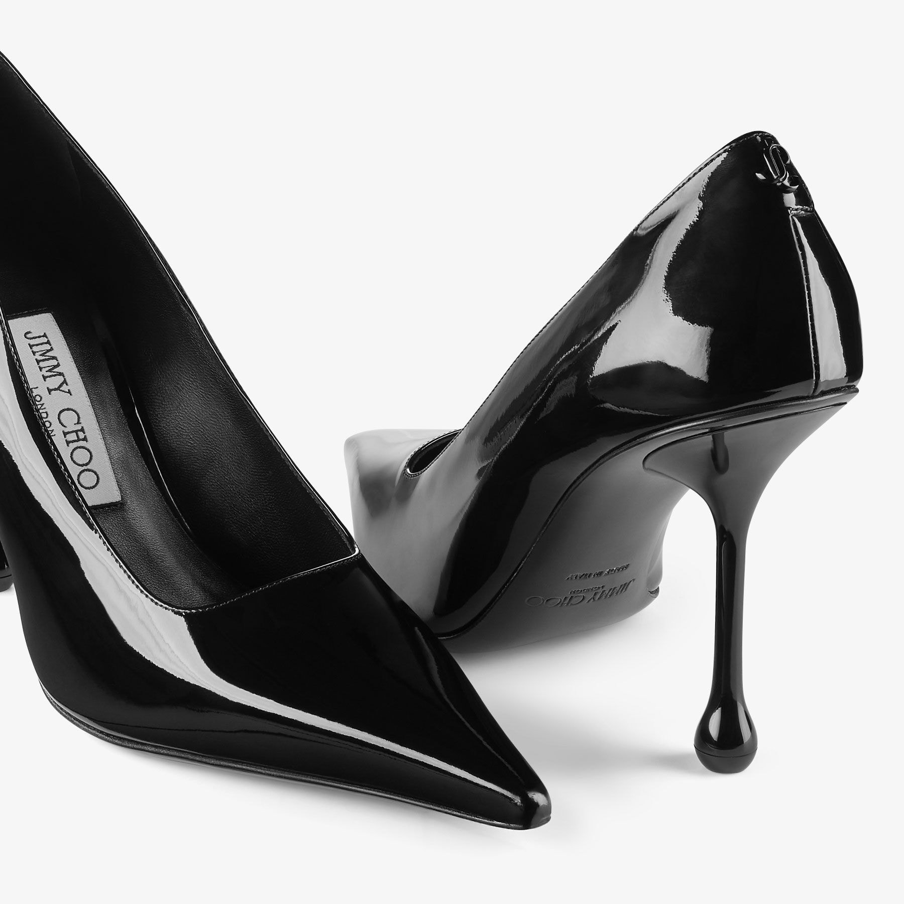 最安値 IXIA パテントレザー・パンプス｜新作コレクション 95｜Black 靴