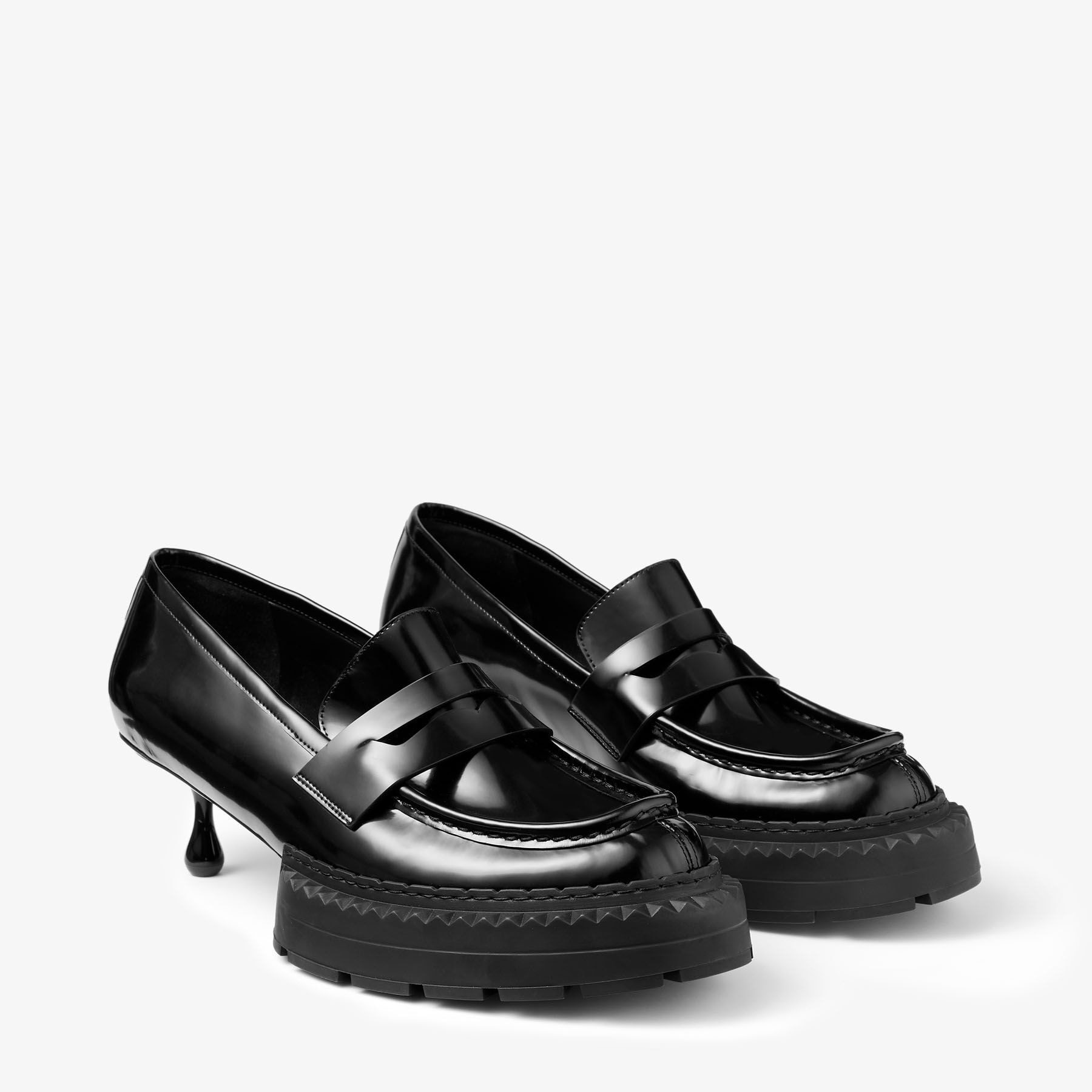 JIMMY CHOO noir kei ninomiya マキシ ローファー | ブラック