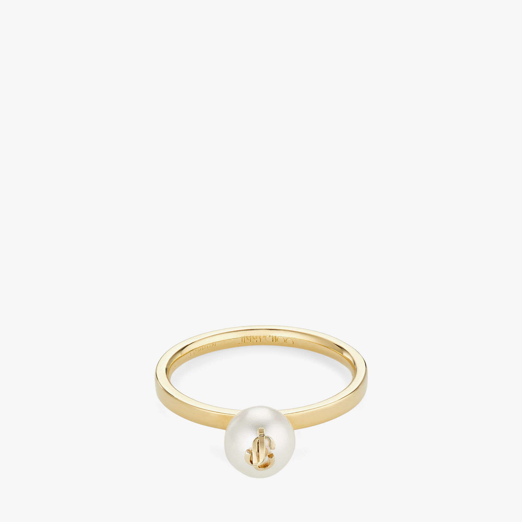 Gold-Finish Metal Ring with Pearls | JC Multi Pearl Ring