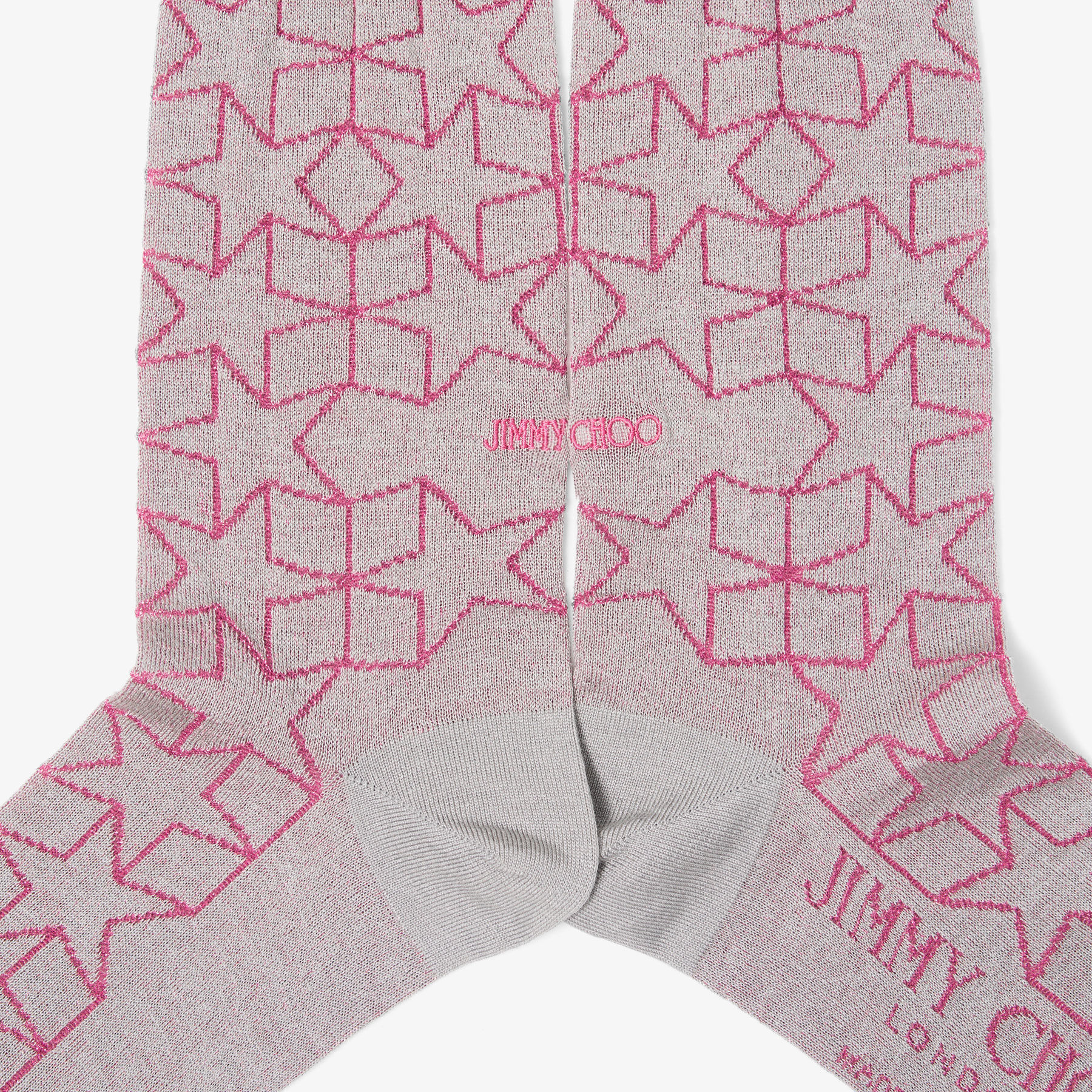 JC スターソックス F | グレー シルク・ソックス | ジミー チュウ JP