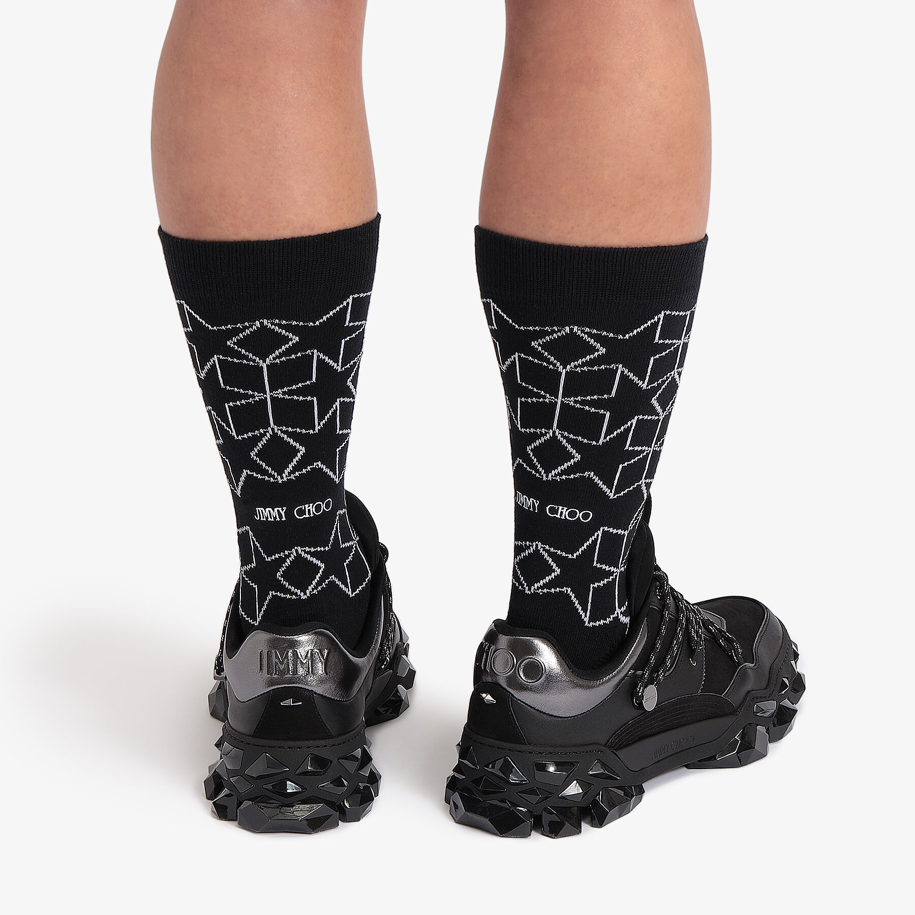 JC スターソックス/M | ブラックコットン・ソックス | ジミー チュウ JC スターソックス/M | ブラックコットン・ソックス | ジミー チュウ